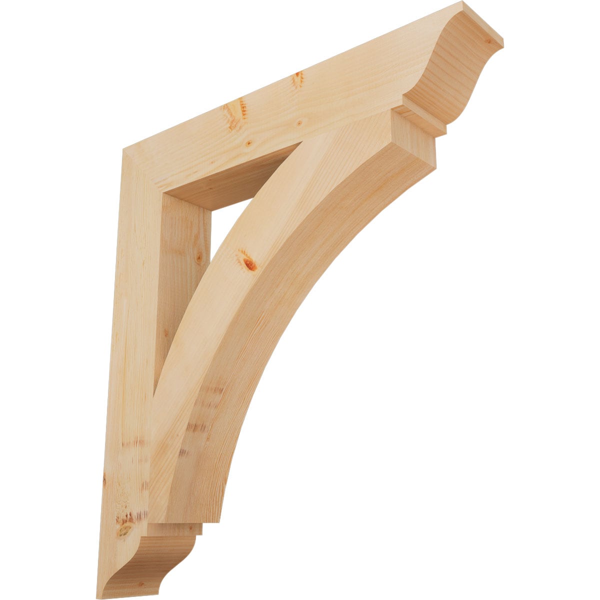 Ekena Millwork BKT06X36X40THR01SDF Thorton traditional smooth 5-1/2-in x 36-in x 40-in Douglas fir Brown Wood Standard bracket