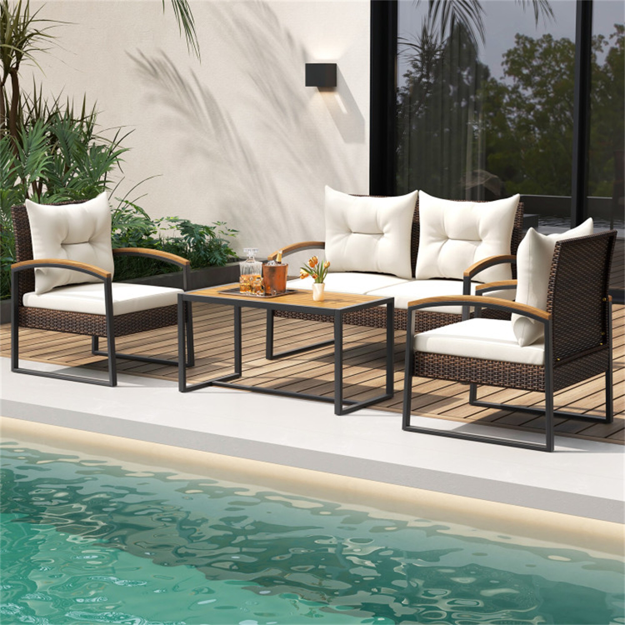 BABOOM BOM-2306WH+-CO Patio-Conversation-Sets - View #2