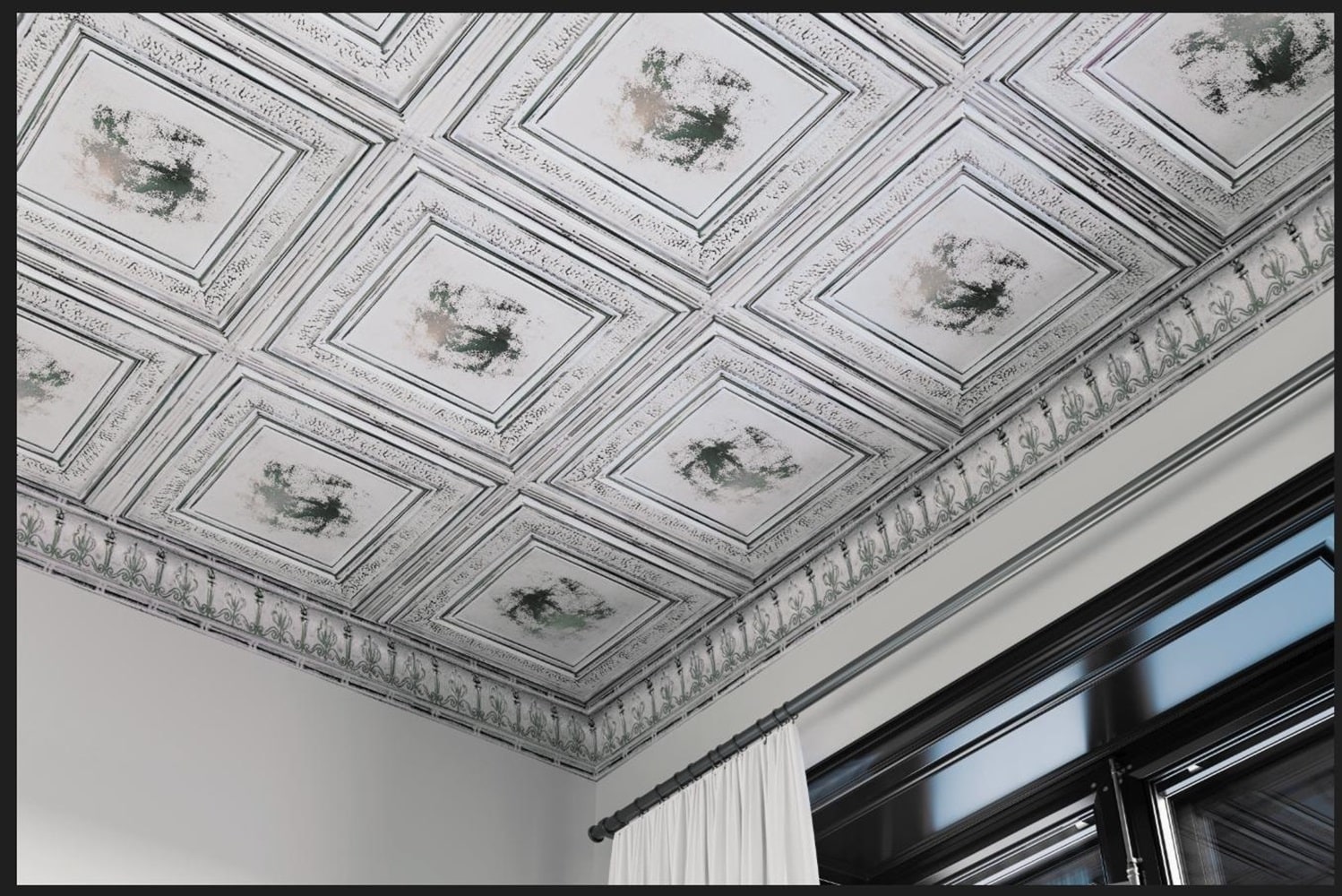 American Tin Ceilings KIT-N-P06-SWW Ceiling-Tile - View #3