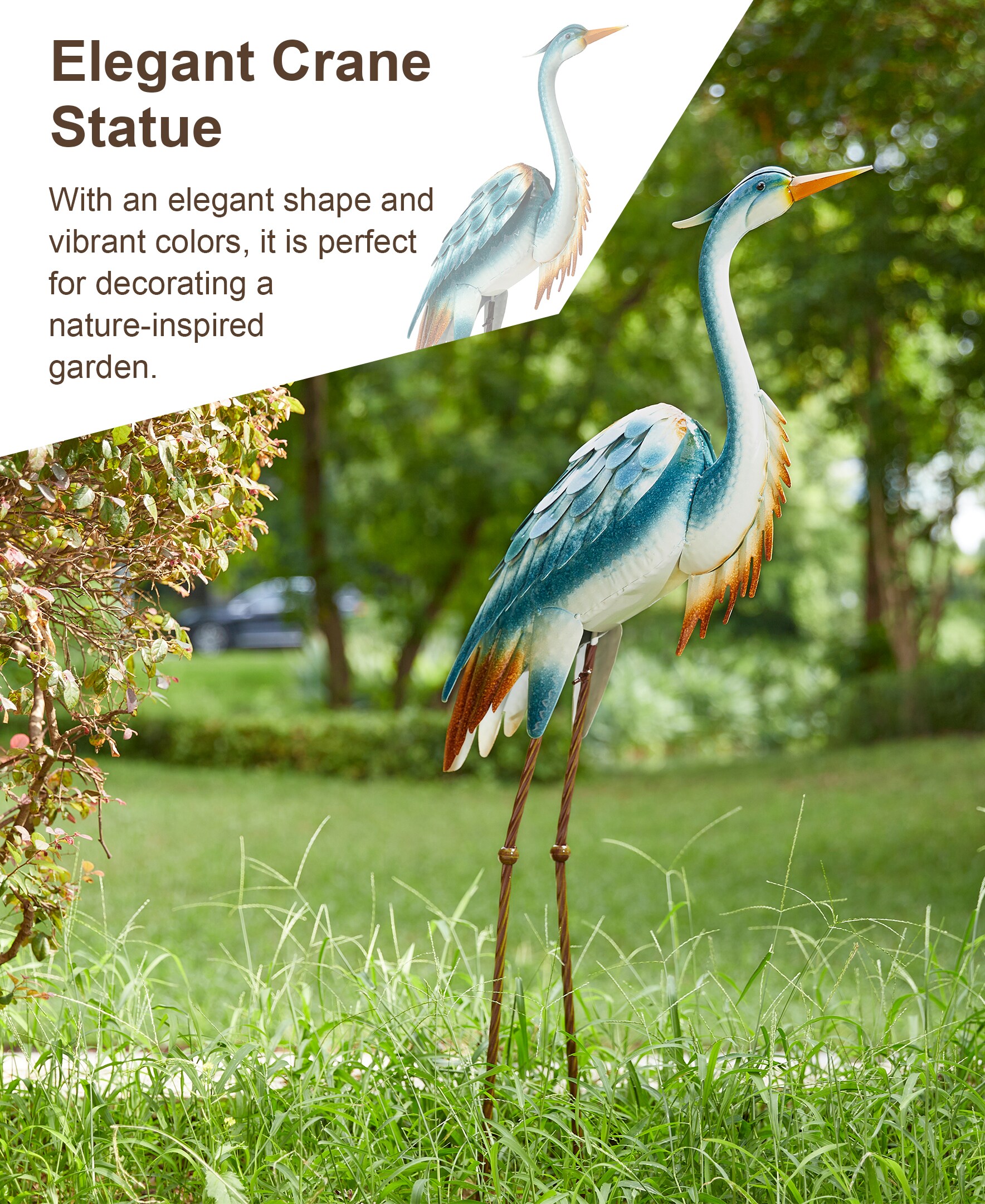 Glitzhome 2025400066 Garden-Statue - View #4