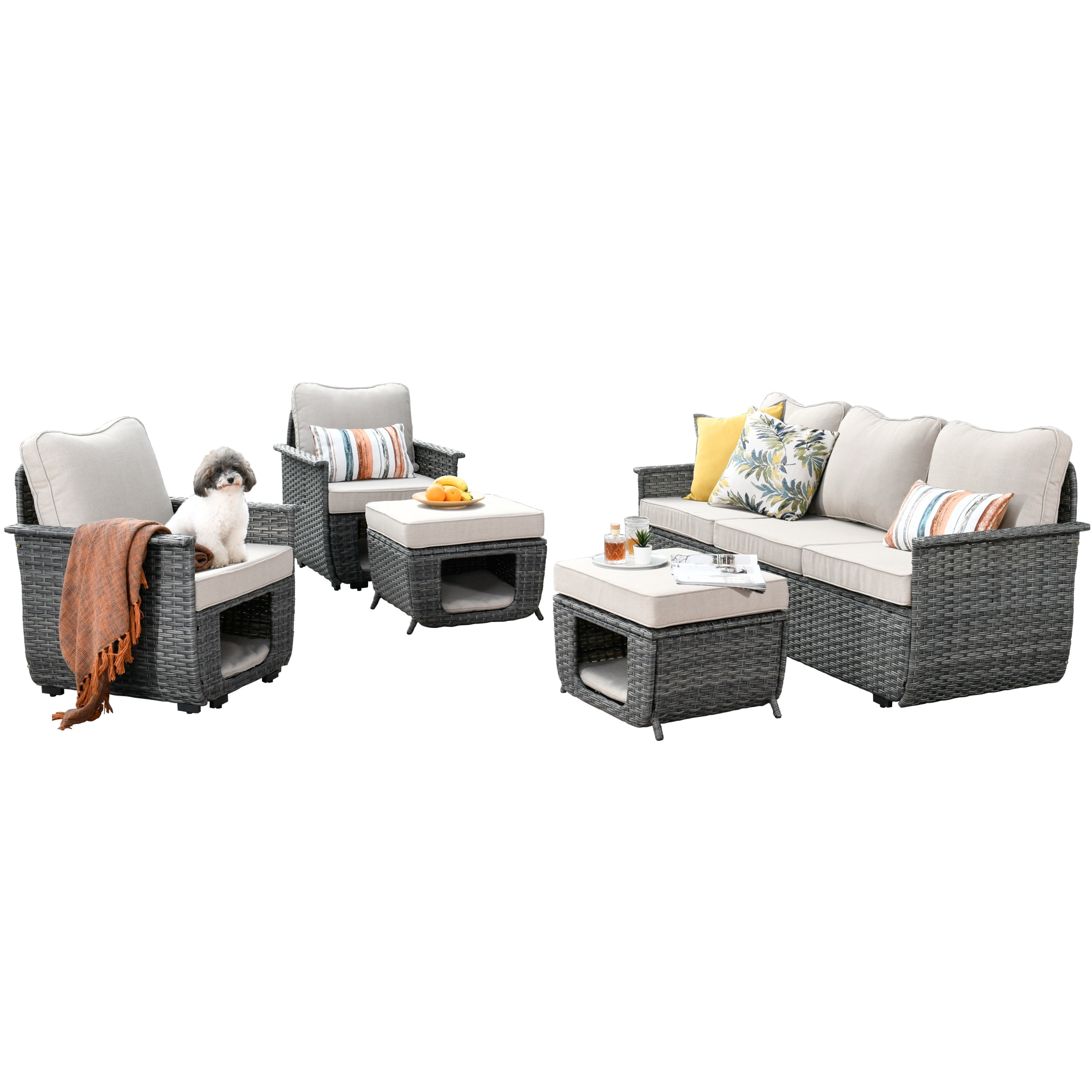 Pouuin SPET6005 Patio-Conversation-Sets - View #10