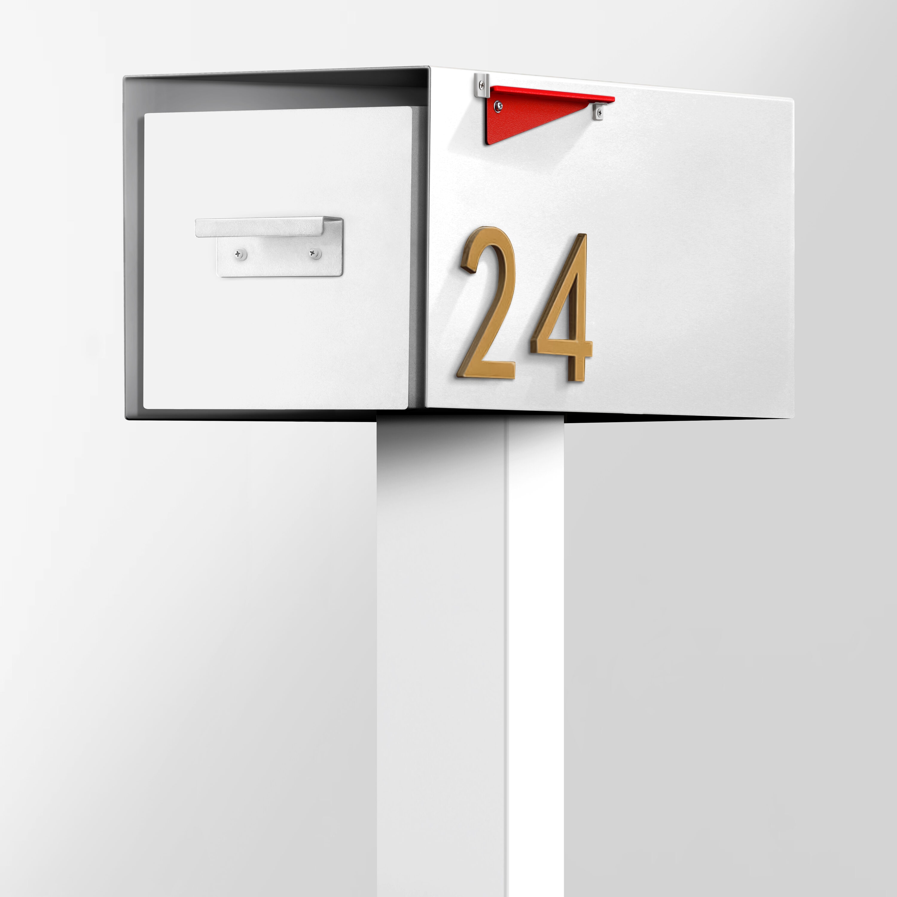 Post & Porch MALONE-WHITE Mailbox-Posts - View #2