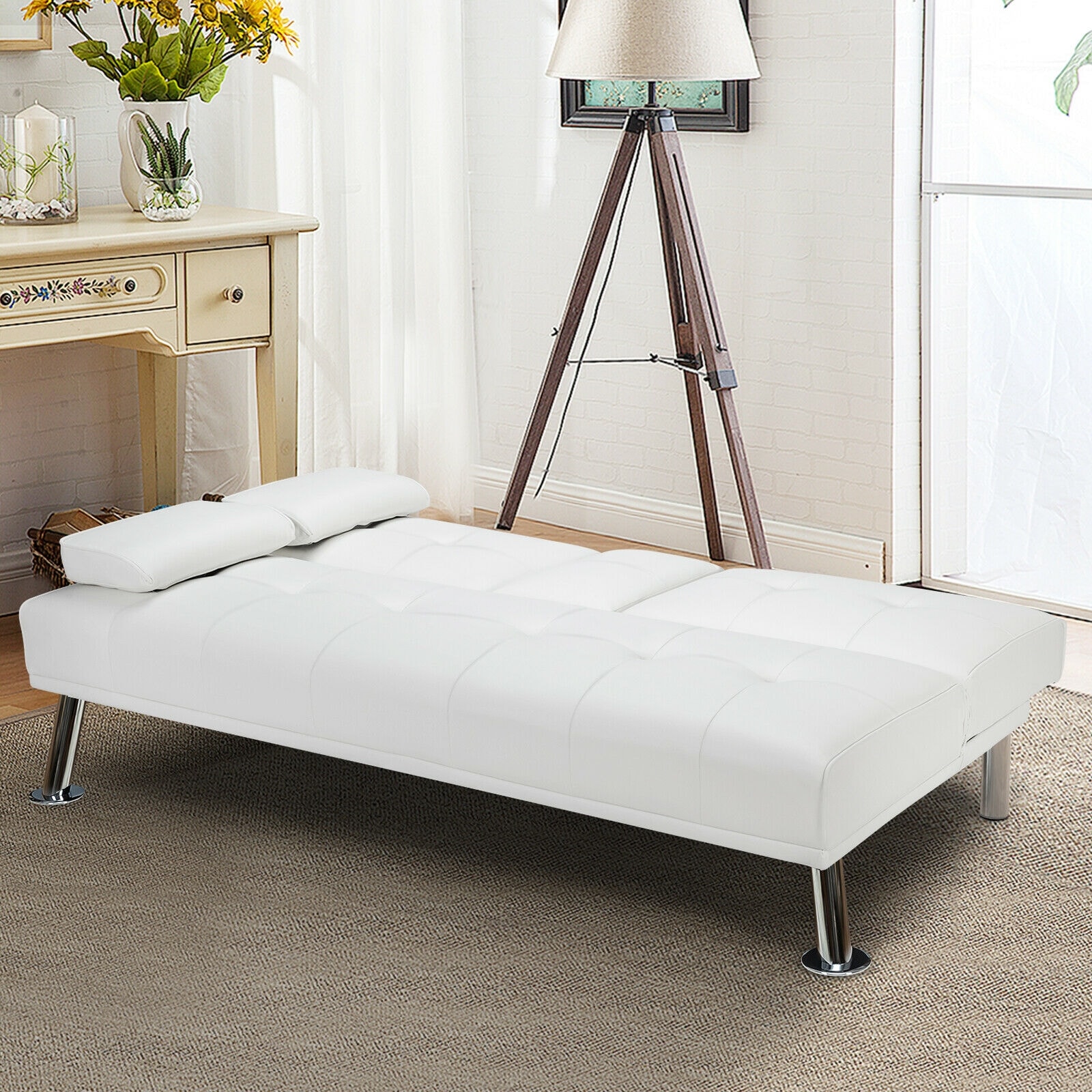 Wellfor Cy Sofa Bed White Contemporary