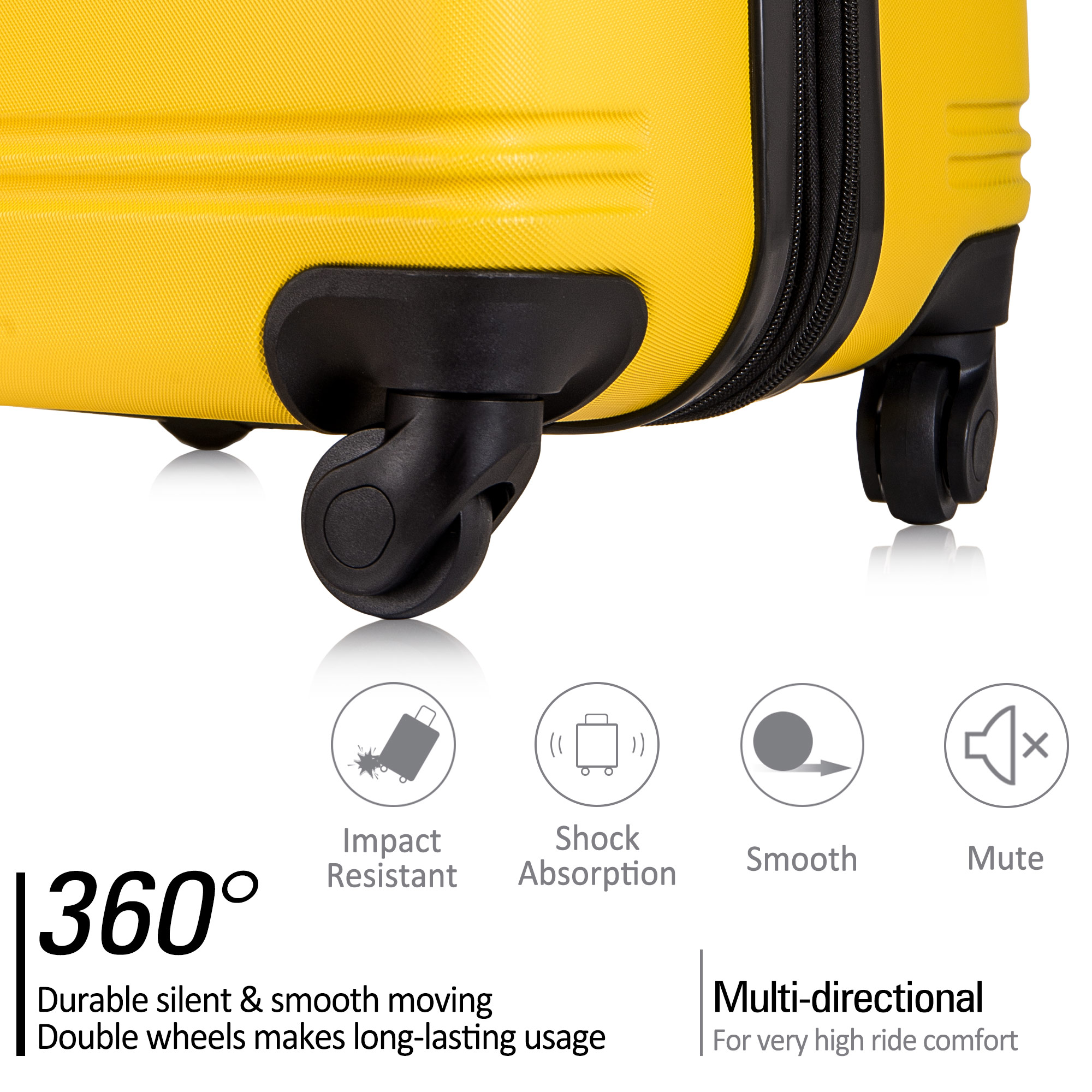 VERAGE 20/24/28 in. Yellow Luggage Sets with Spinner Wheels, Expandable  3-Piece Luggage Sets, Travel Suitcase Set TSA Approved GM20062W  II-20-24-28-Yellow - The Home Depot