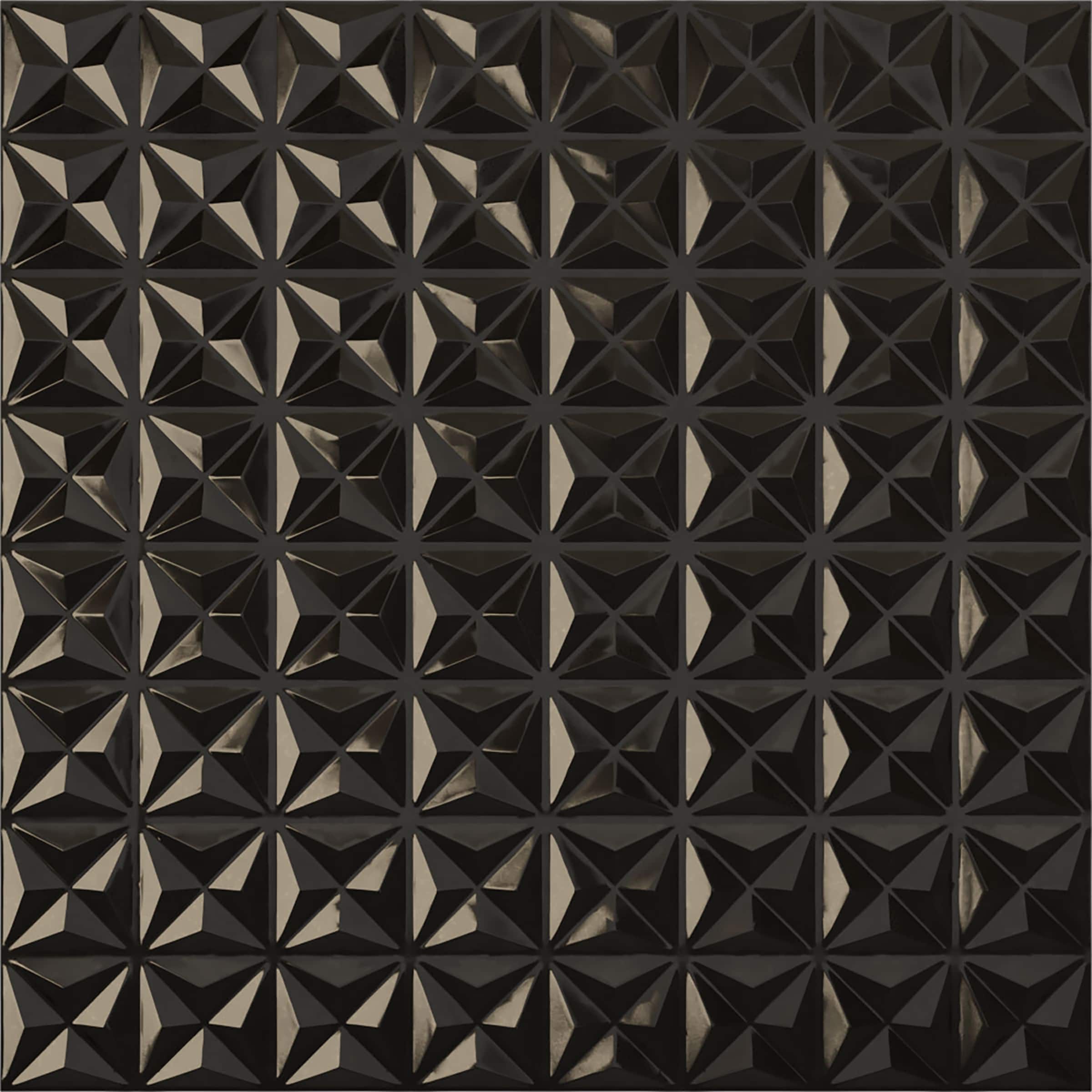 Ekena Millwork WP20X20CIECA 19-5/8-in x 19-5/8-in Embossed Paintable/Stainable Black PVC Geometric Wall Panel ( 2.67-sq ft )