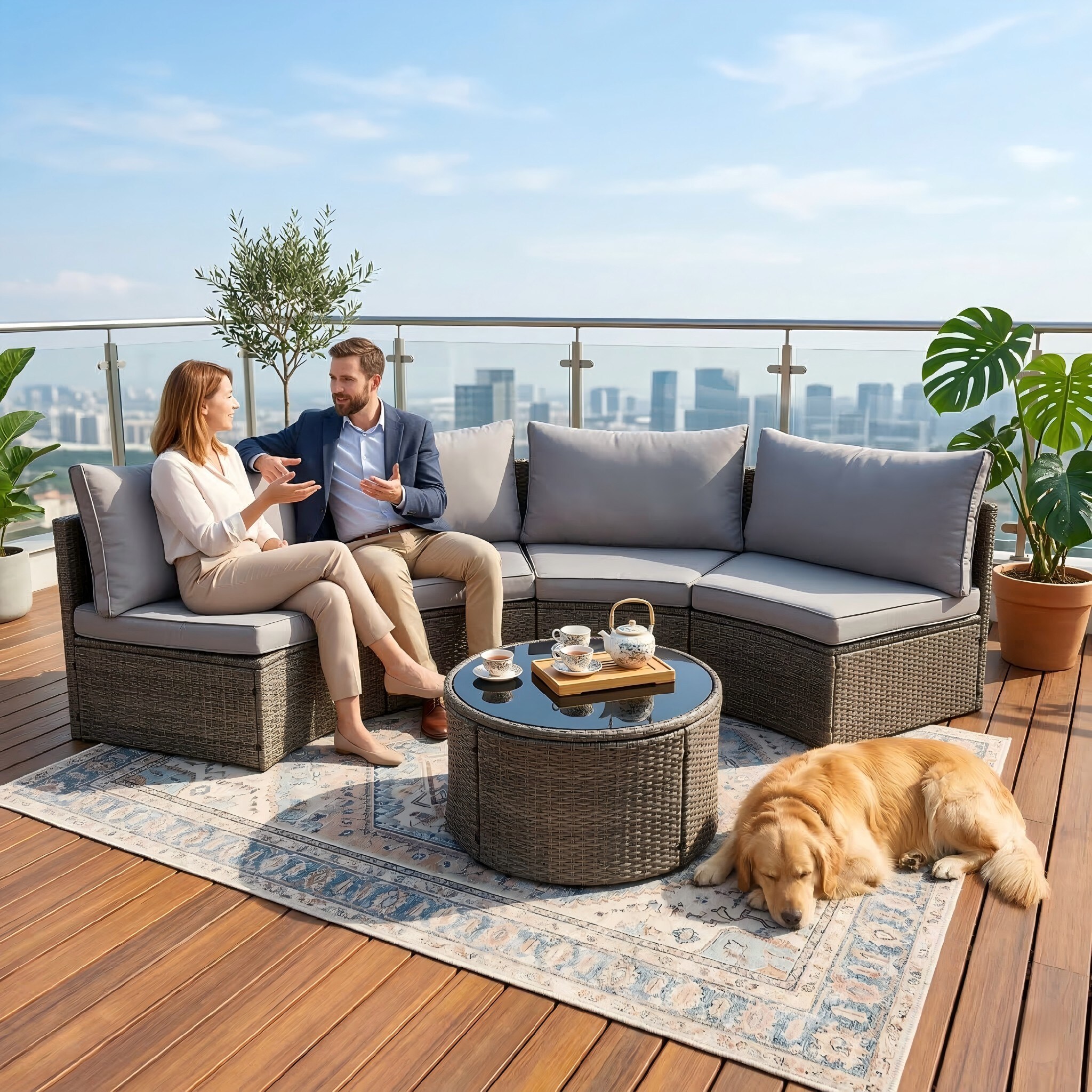Oizaye ZWG26-00083 Patio-Conversation-Sets - View #3