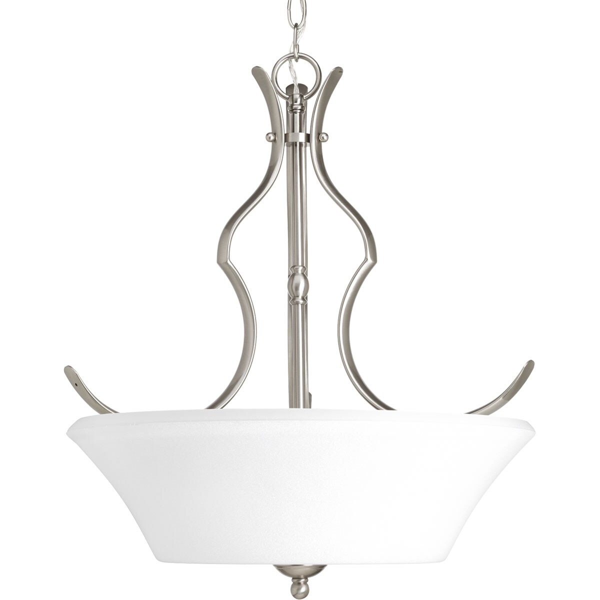 Progress Lighting P3560-09 Applause 3-Light Brushed Nickel Transitional Chandelier