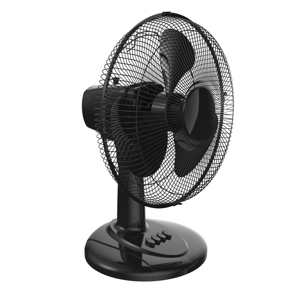 Utilitech 12-in 3-Speed Indoor Black Oscillating Desk Fan in the Portable  Fans department at