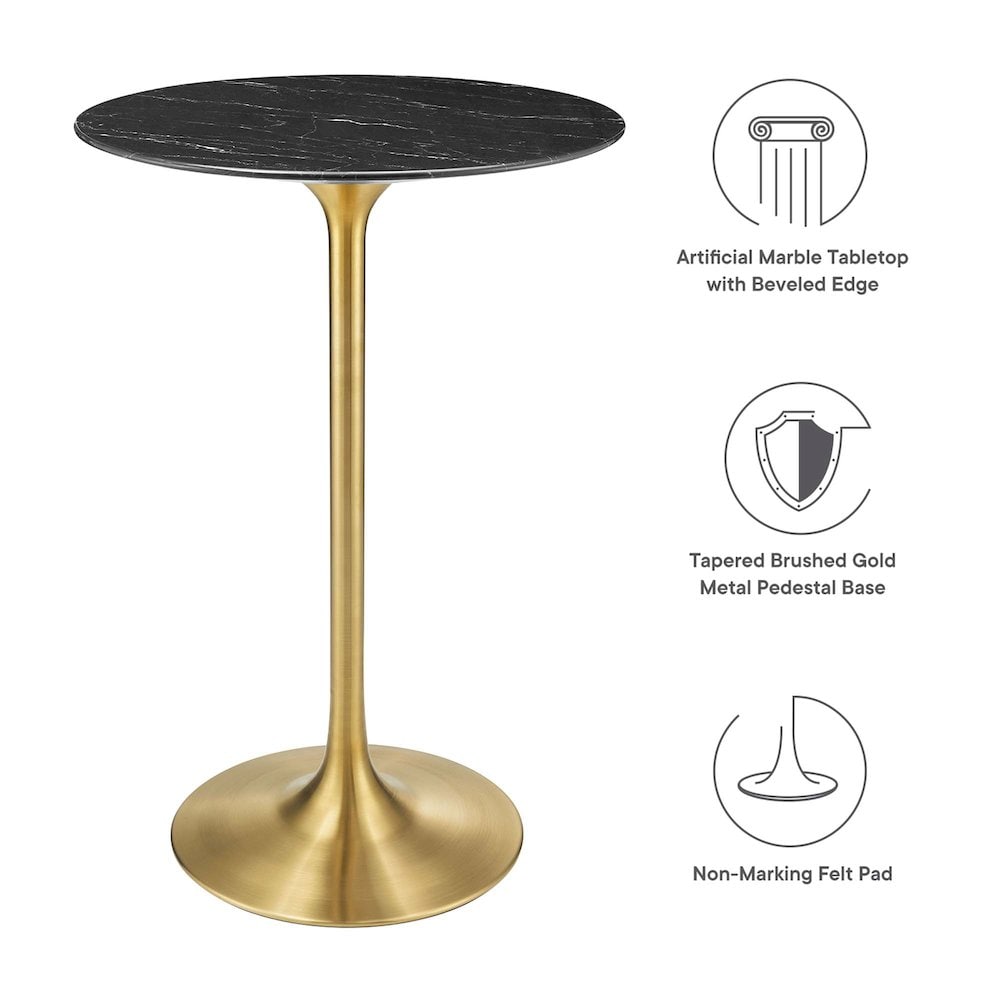 Modway EEI-5533-GLD-BLK Dining-Tables - View #2