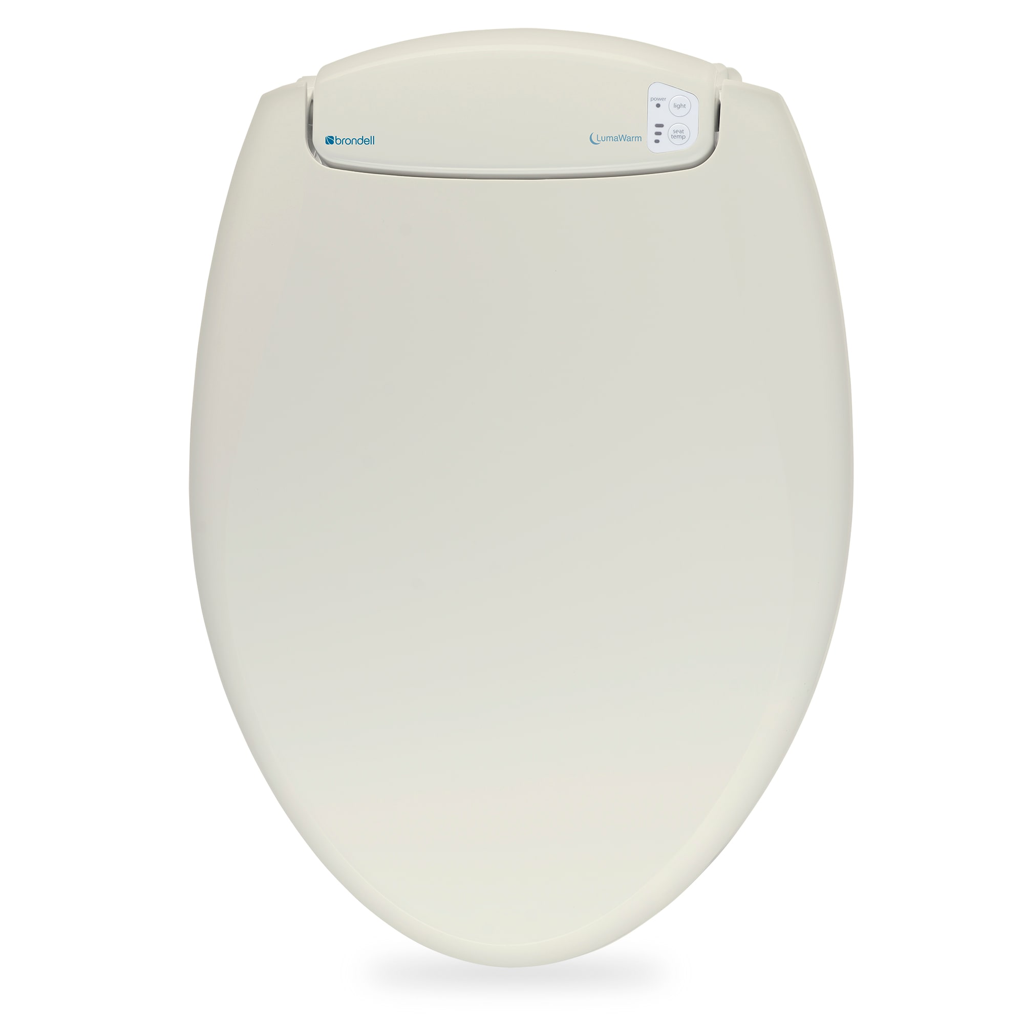 Brondell LumaWarm Plastic Biscuit Elongated Soft Close Heated Toilet Seat #L60-EB