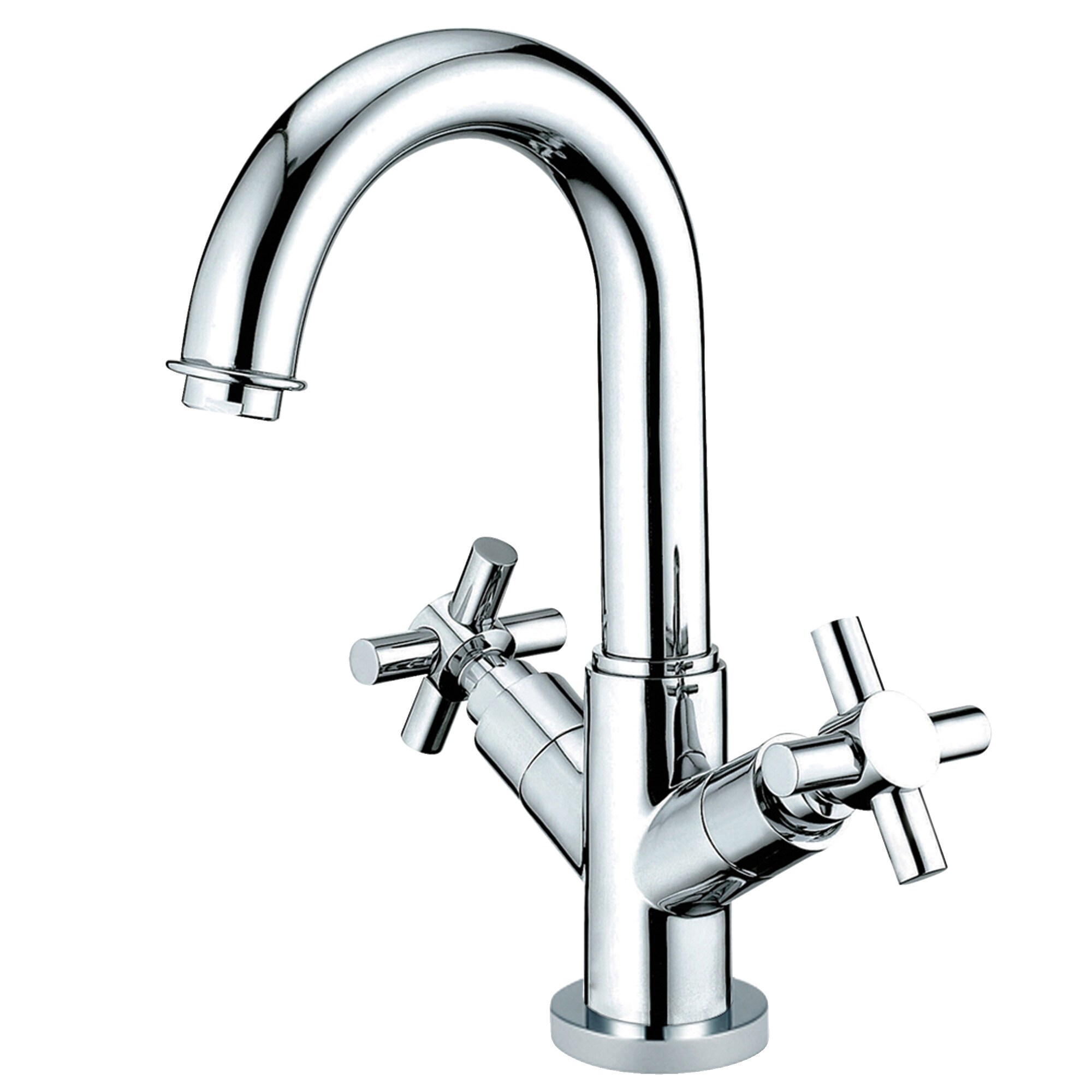 Elements of Design ES8451JX Concord Chrome Single hole 2-handle High-arc Residential Handle Bathroom Sink Faucet with Drain