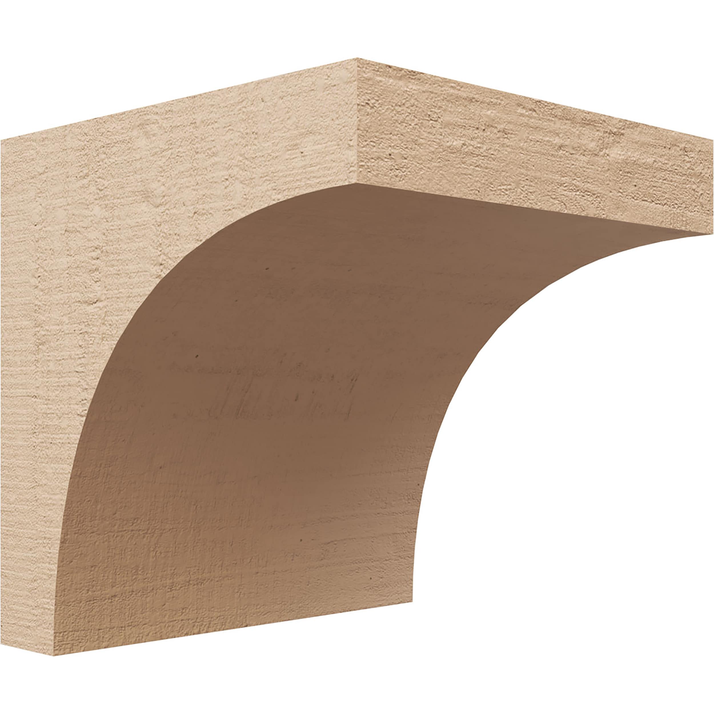 Ekena Millwork CORU09X09X09HUNRCPR 9-in x 9-in x 9-in Rough Cedar Woodgrain TimberThane Primed Urethane Paintable/Stainable Corbel