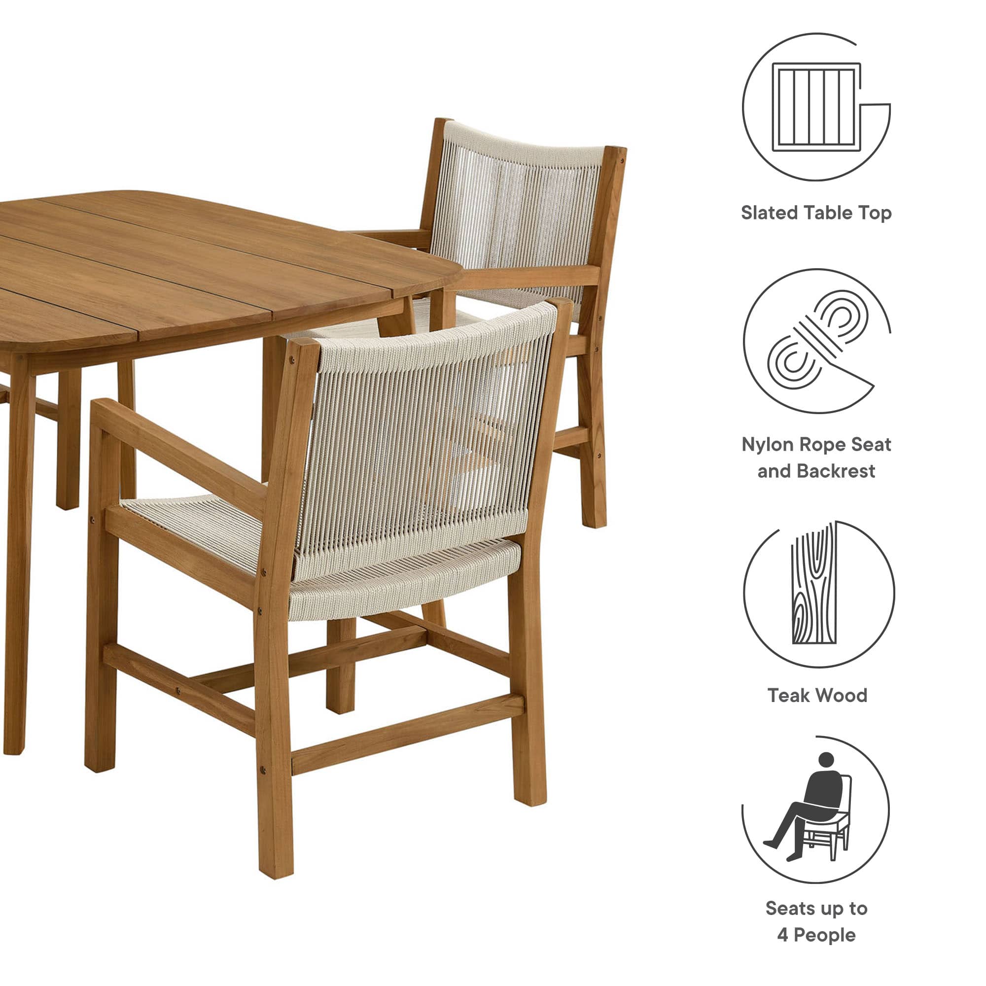 Modway EEI-6935-NAT-NAT Patio-Dining-Sets - View #2