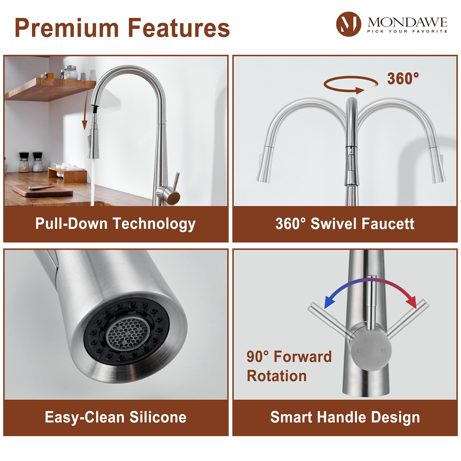 Mondawe MO-DT406NS Kitchen-Faucets - View #5