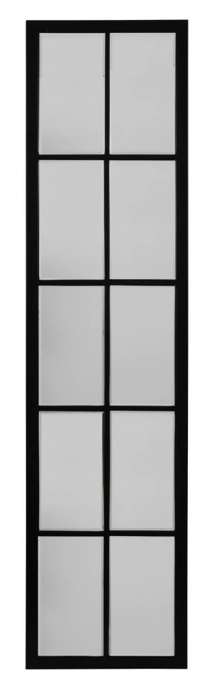  BL72415-M6 15-in W x 60-in H Matte Black Framed Wall Mirror