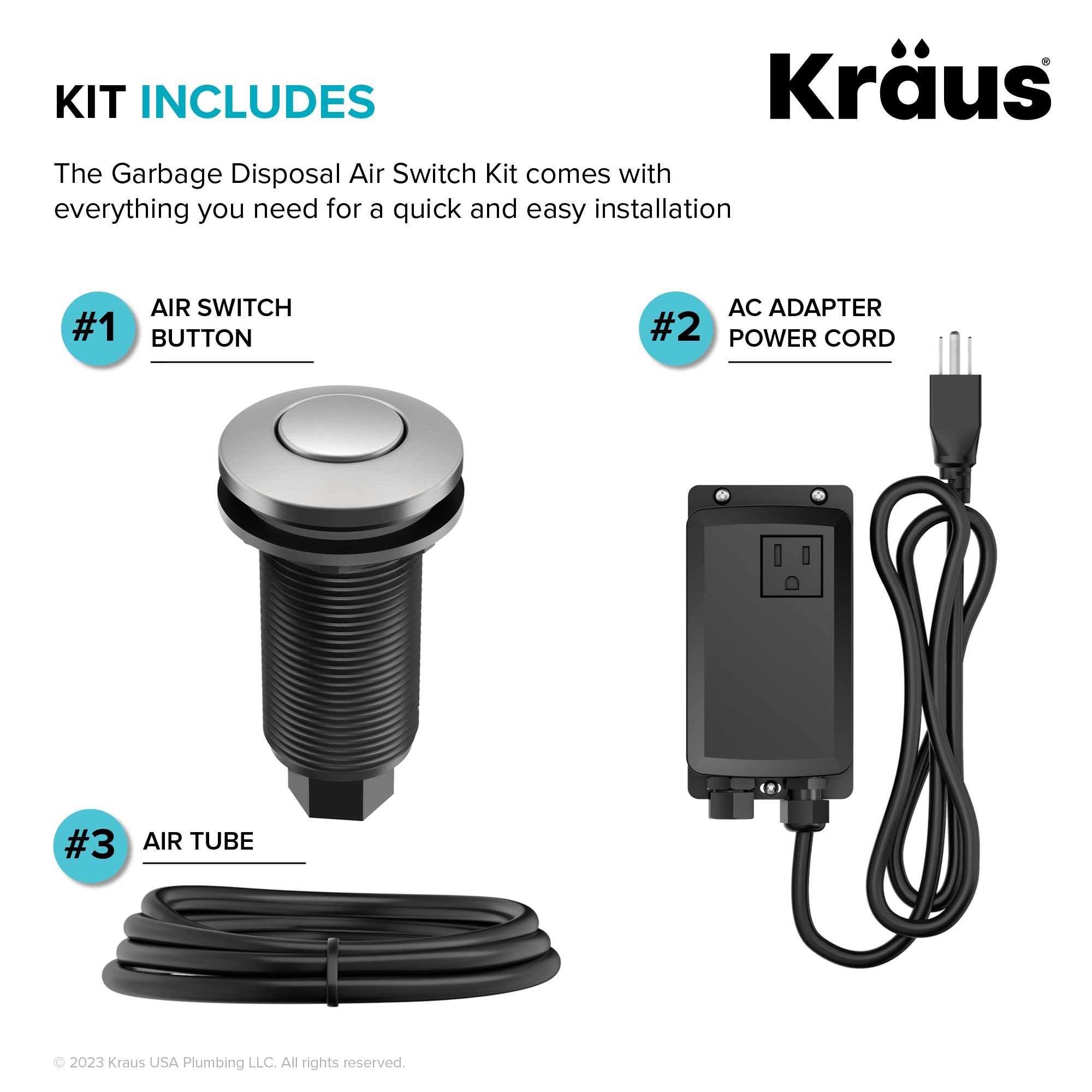 Kraus KWDA-100SFS-B Garbage-Disposal-Parts - View #4