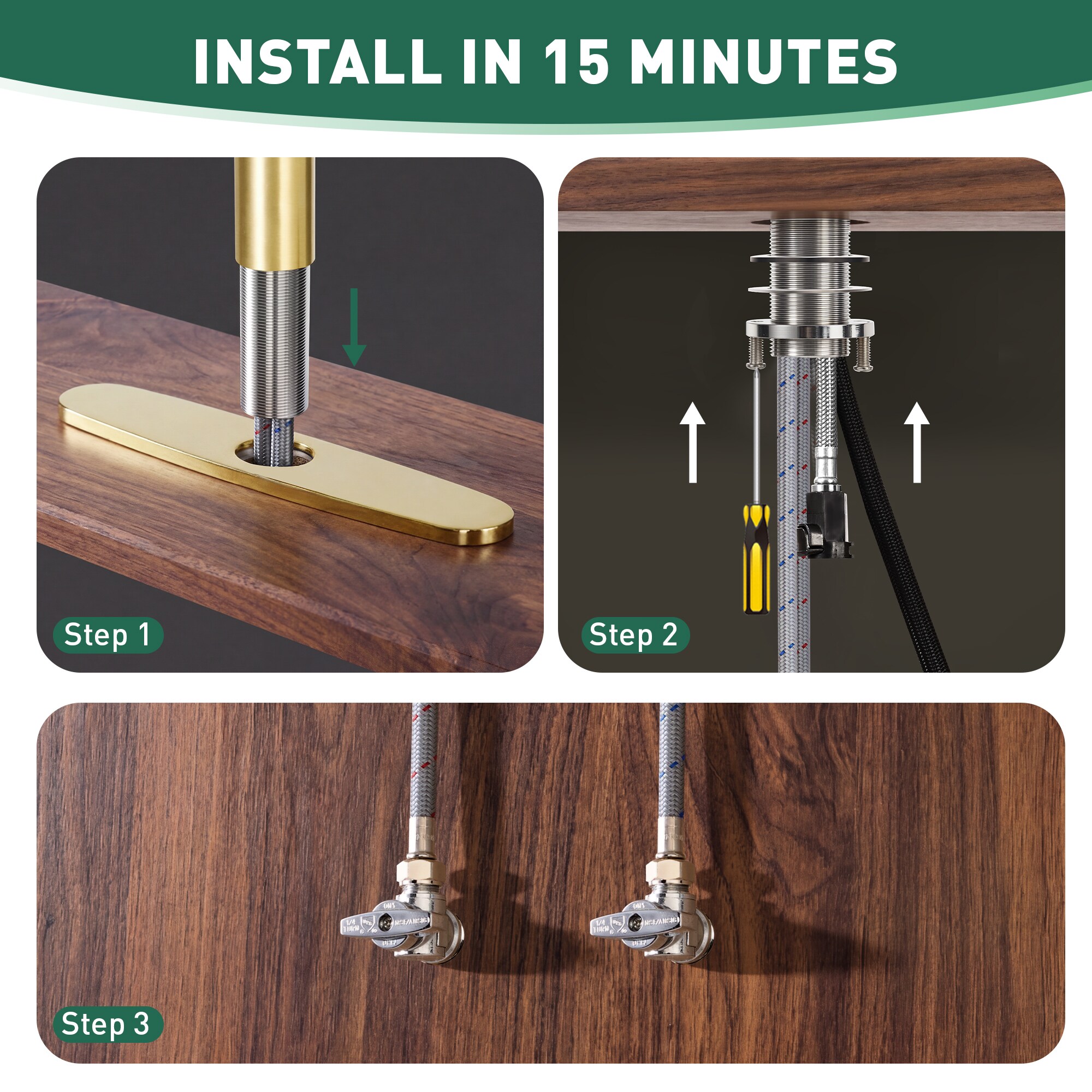 Nauxus NX-SS77307-BG Kitchen-Faucets - View #9