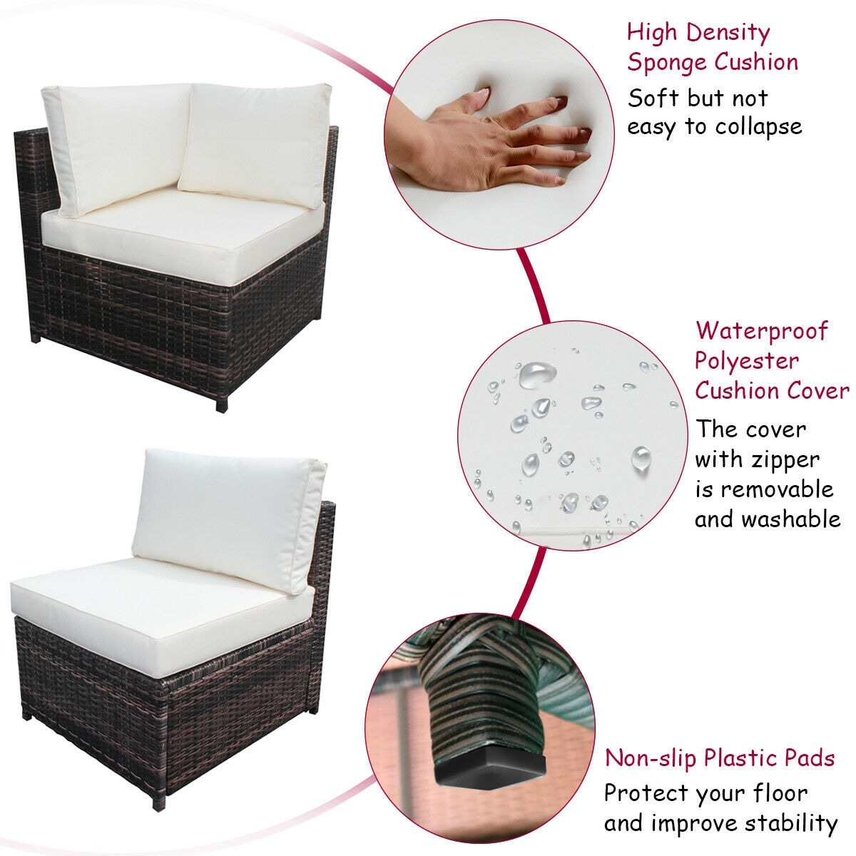 Forclover HBV-HW664WH Patio-Sofas-Daybeds - View #9