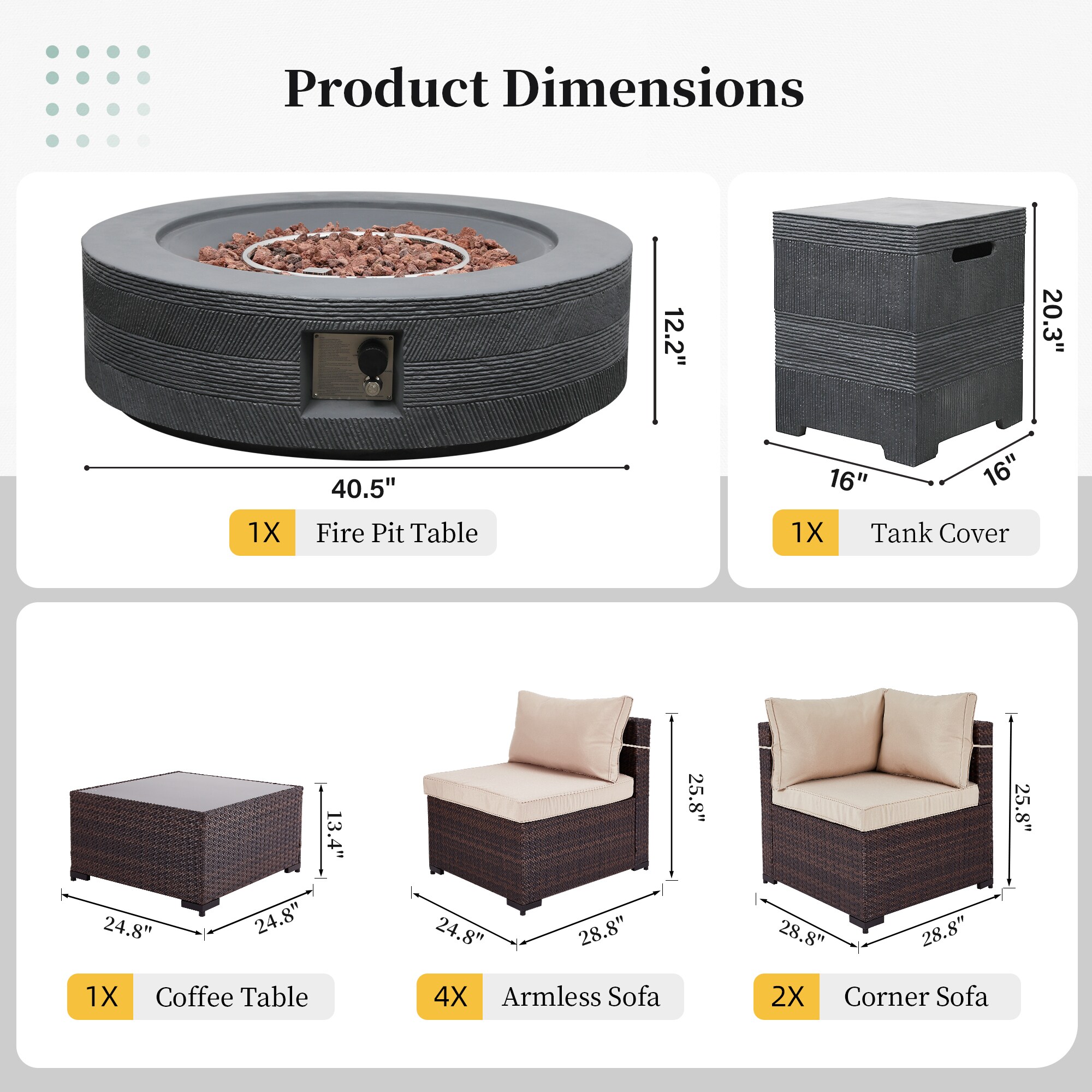 UPHA PL-2CZ-42XDK-Z1-T Patio-Conversation-Sets - View #10