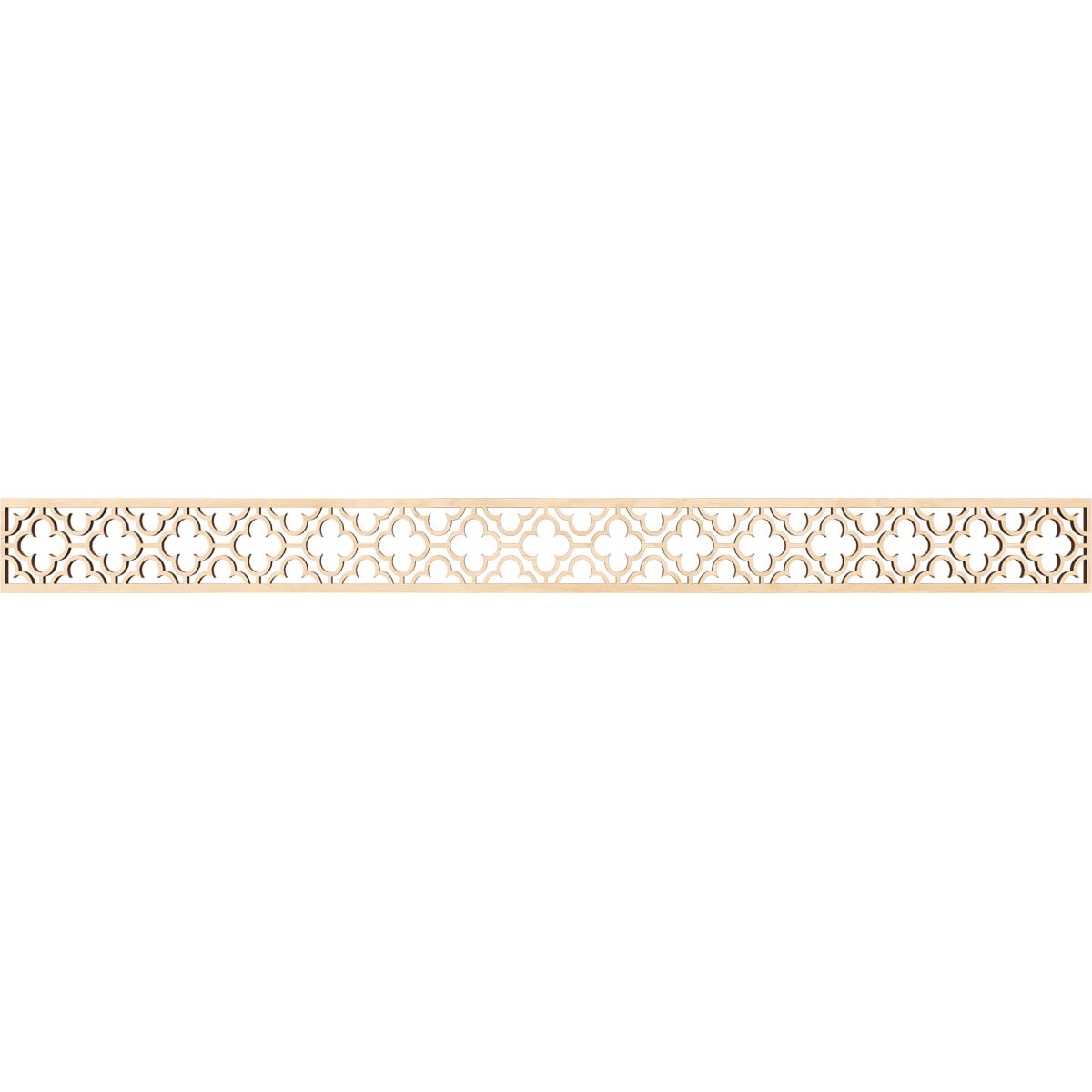 Ekena Millwork MLDB04X46CHIBI Chicago Fretwork Flat Trim 4-in x 3.87-ft Birch Brown Unfinished 2155998 Pierced Wall Panel Moulding