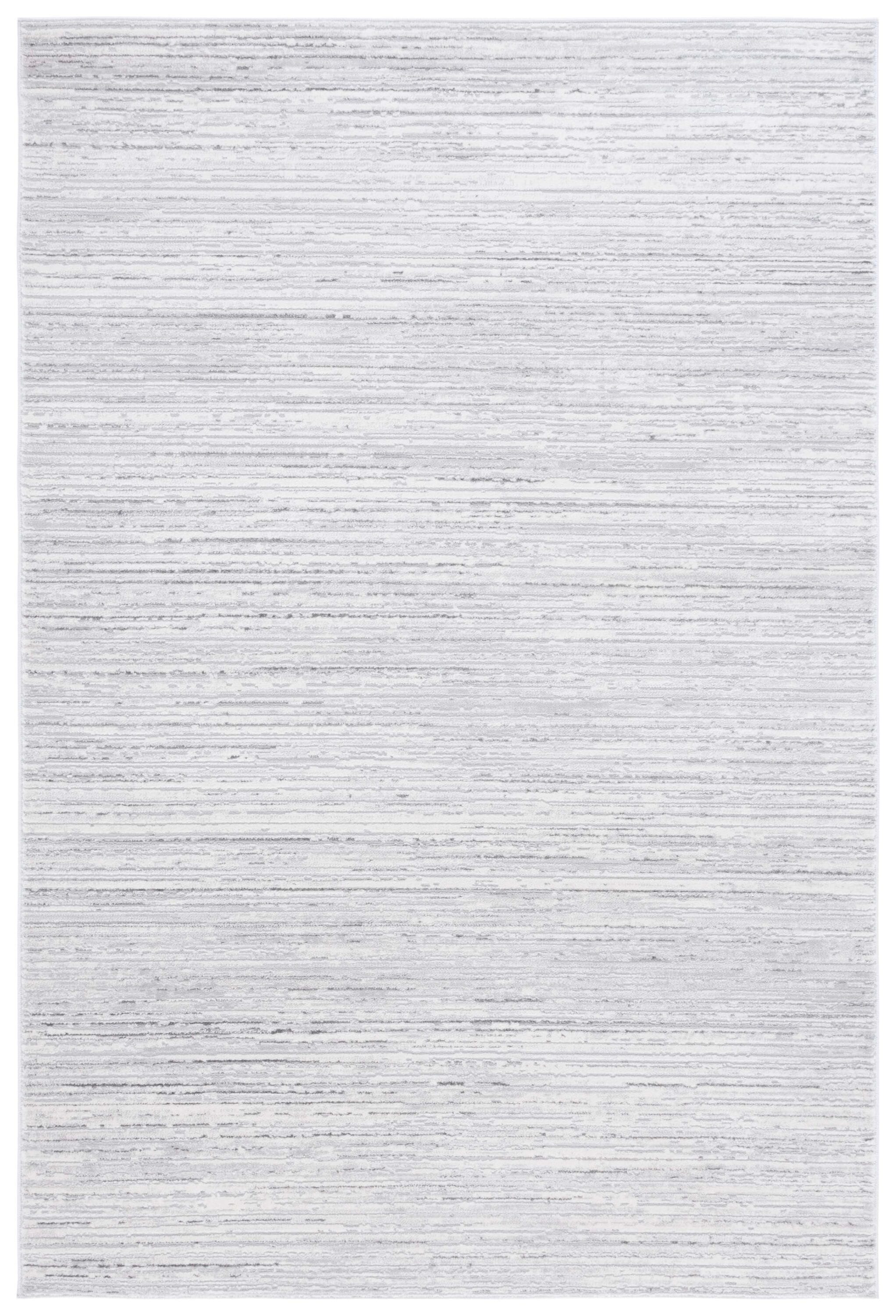 Safavieh HAN102A-8 8 x 10 (ft) Loomed Polyester/Polypropylene Ivory/Light Gray Rectangular Indoor Solid Mid-Century Modern Area rug