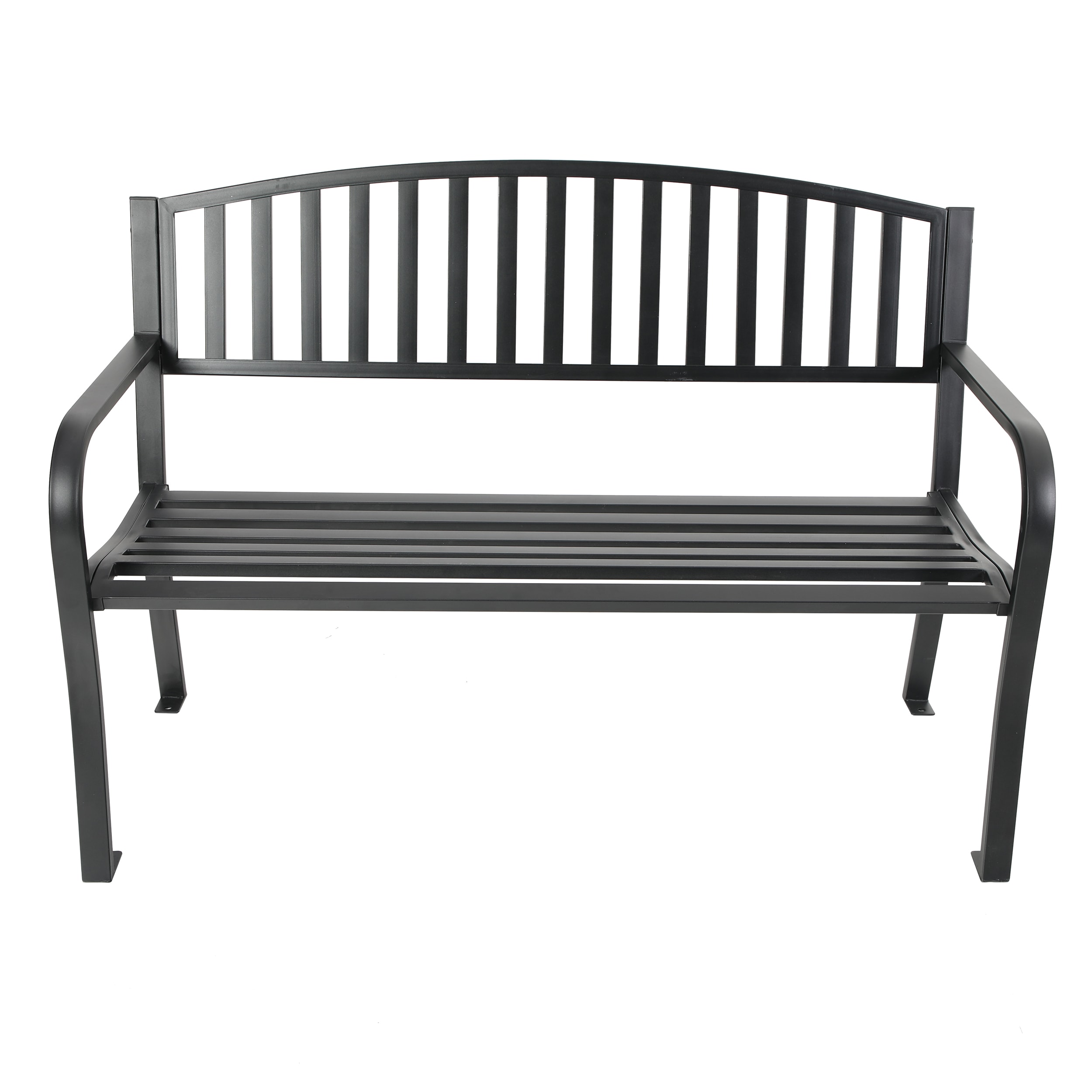 Black Outdoor Benches Weatherproof Small Garden Bench Patio Steel Pipe  Frame for Outdoor Path Yard Lawn Work Entryway Decor Deck (6 Colors) (Color  