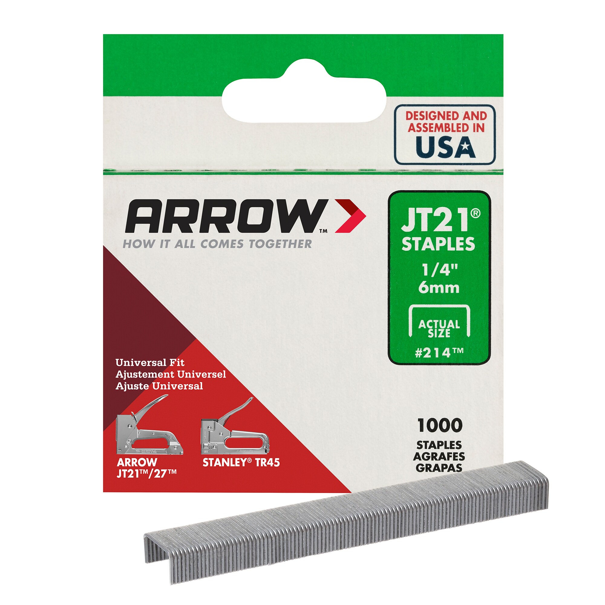 T50 3/8 in. Crown 18-Gauge Stainless Steel Staples (1000-Pack)