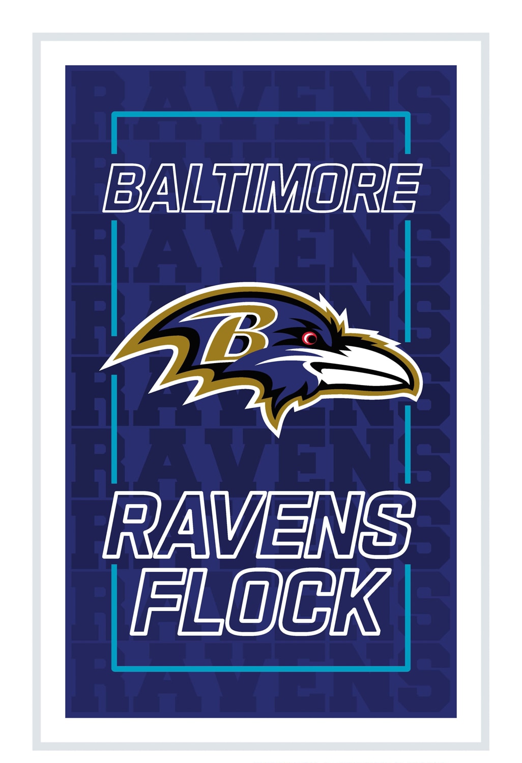 Evergreen Baltimore Ravens Nfl Football Rectangle Neolite Led Decor In 