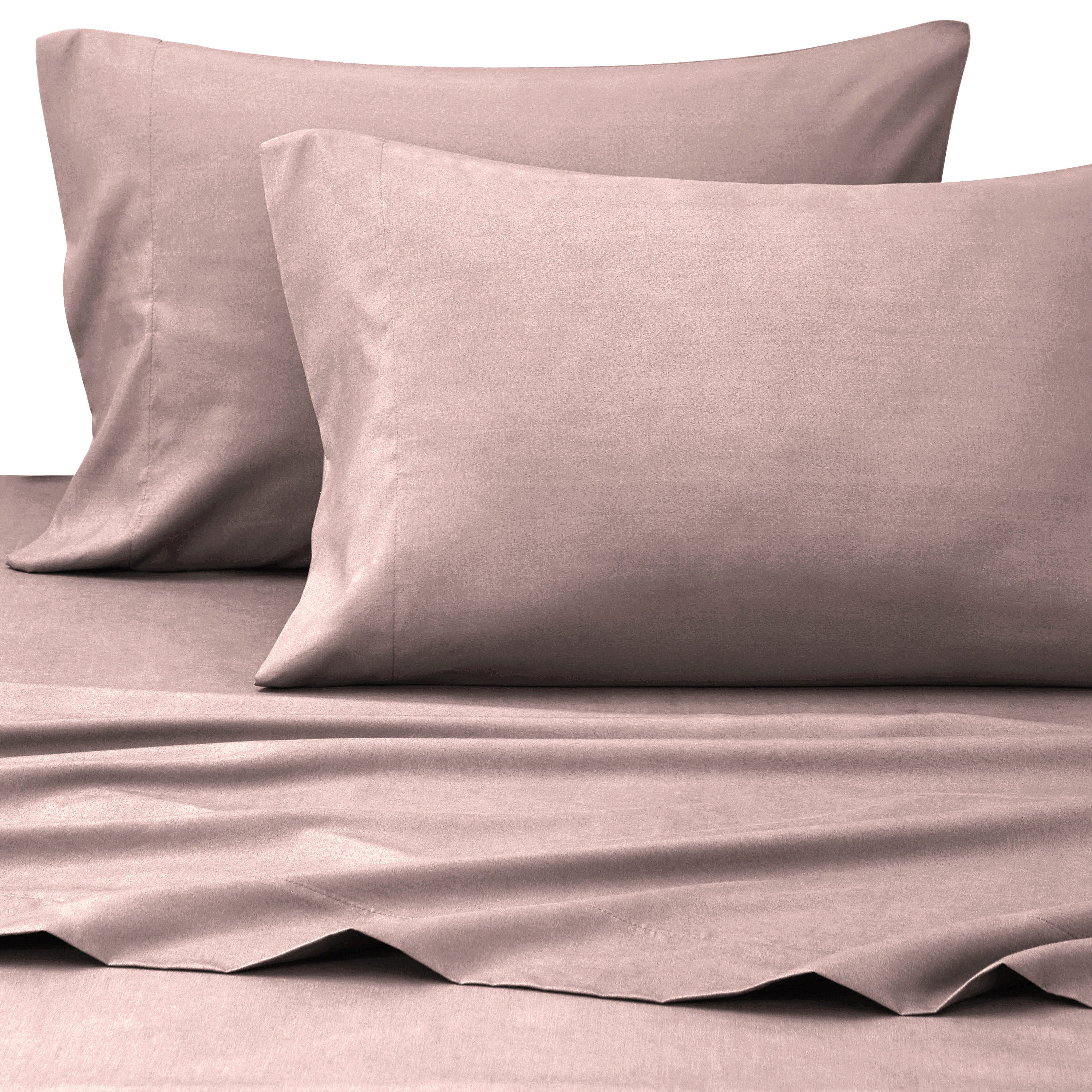 Nanshing REESE-FS-K-PLUM King 300 -Thread Count Polyester Pink 4 -Piece Bed Sheet Set