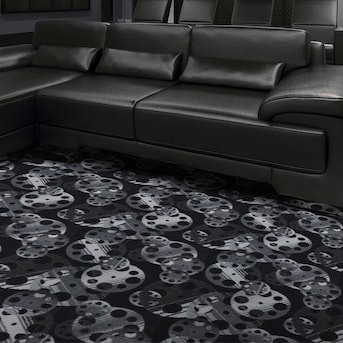 Joy Carpets Reeling Black Pattern Indoor Carpet In The Department At Lowes Com