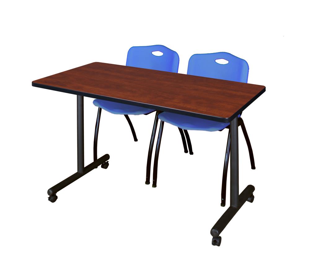 Regency MKTRCC4824CH47BE Training Red 4-Person Training Table (48-in W x 29-in H)