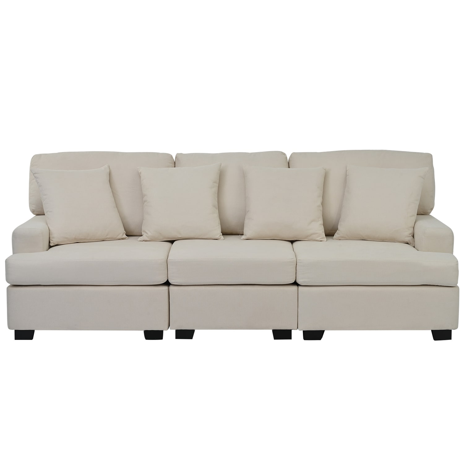 Linen Loveseat Sofa Couch with Removable Back and Seat Cushions