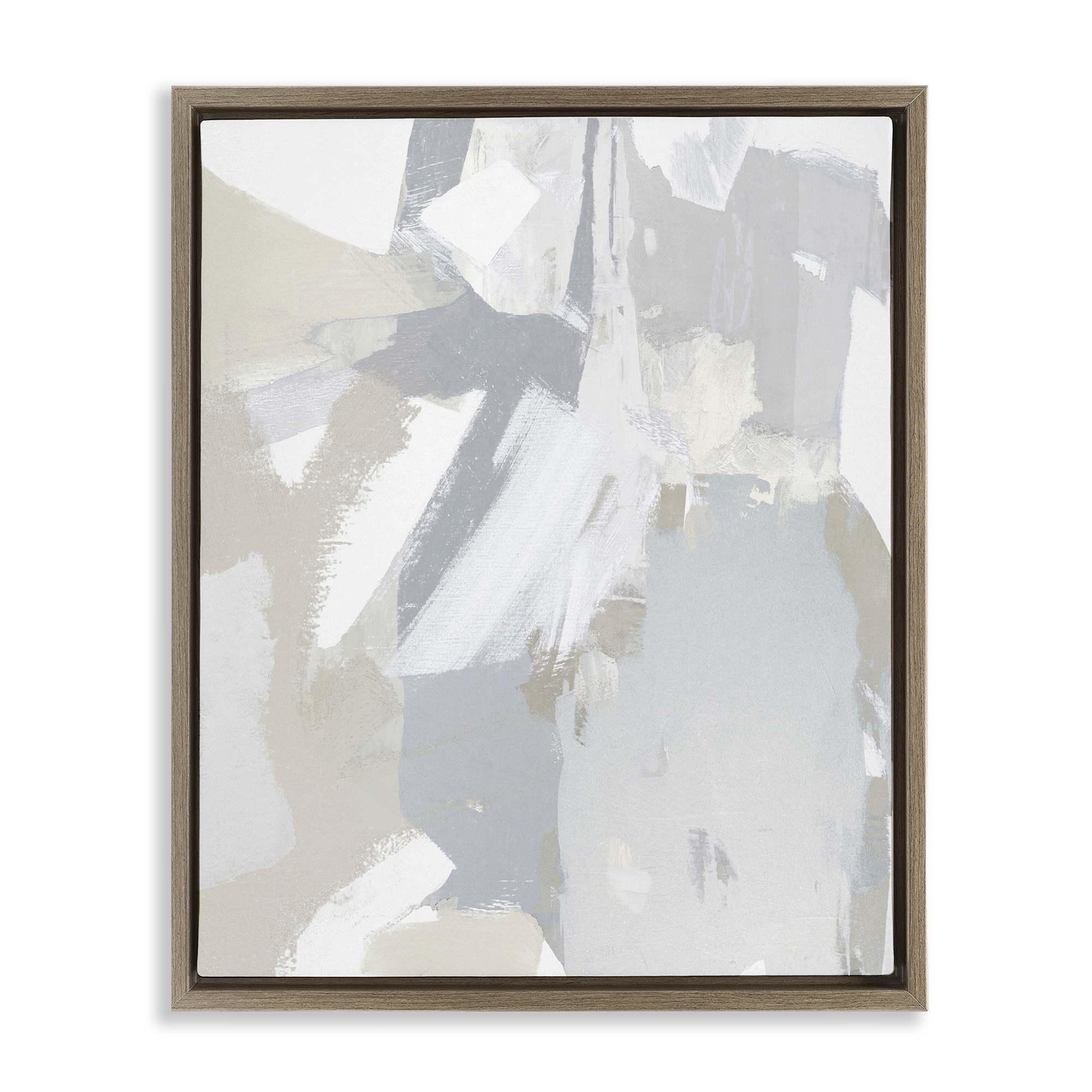Stupell Industries BS-541-FFE-24X30 Neutral Tones Grey and Beige Brown Framed Floater Canvas Wall Art By Rachel Springer 25 x 31
