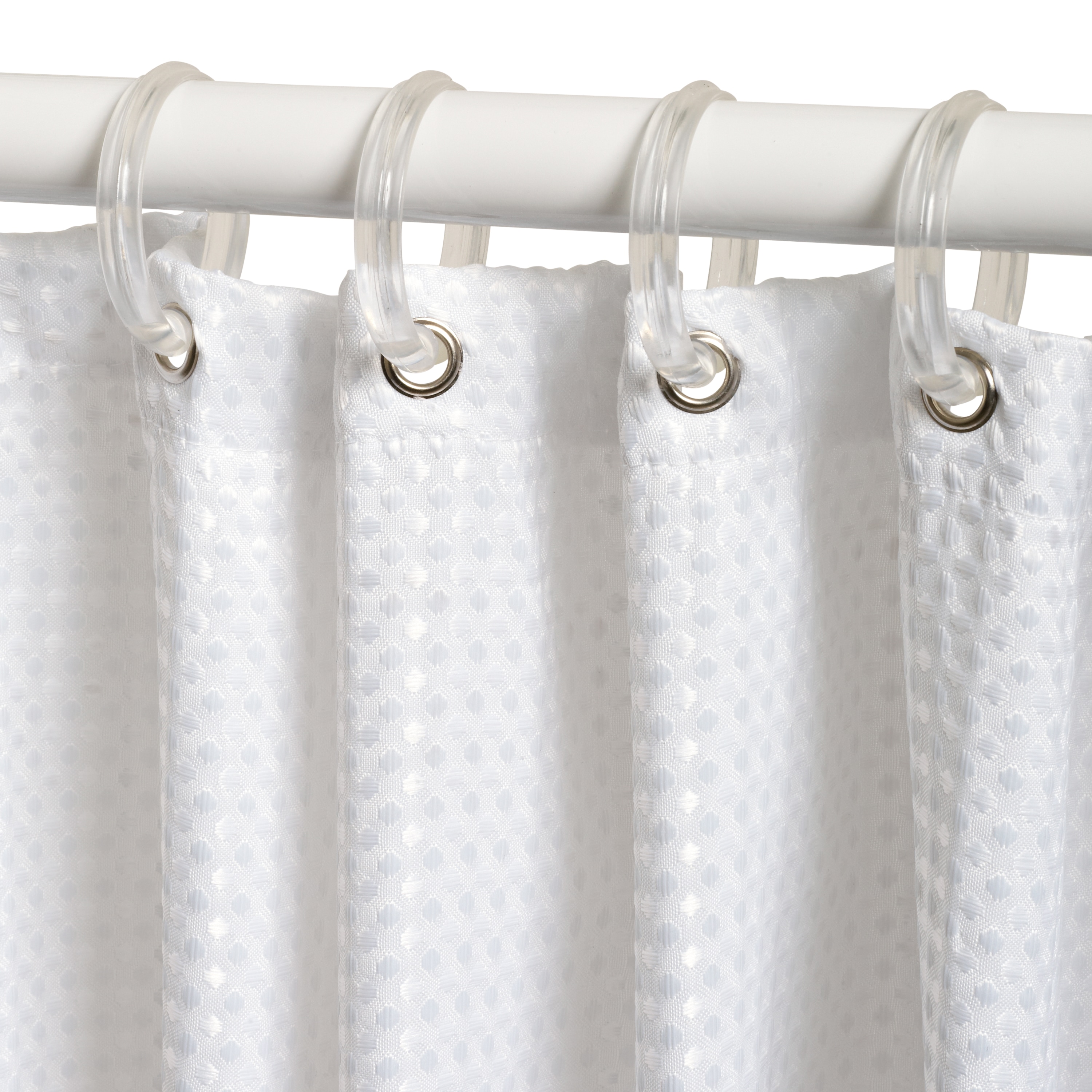 Clear or White Shower Curtain Rings
