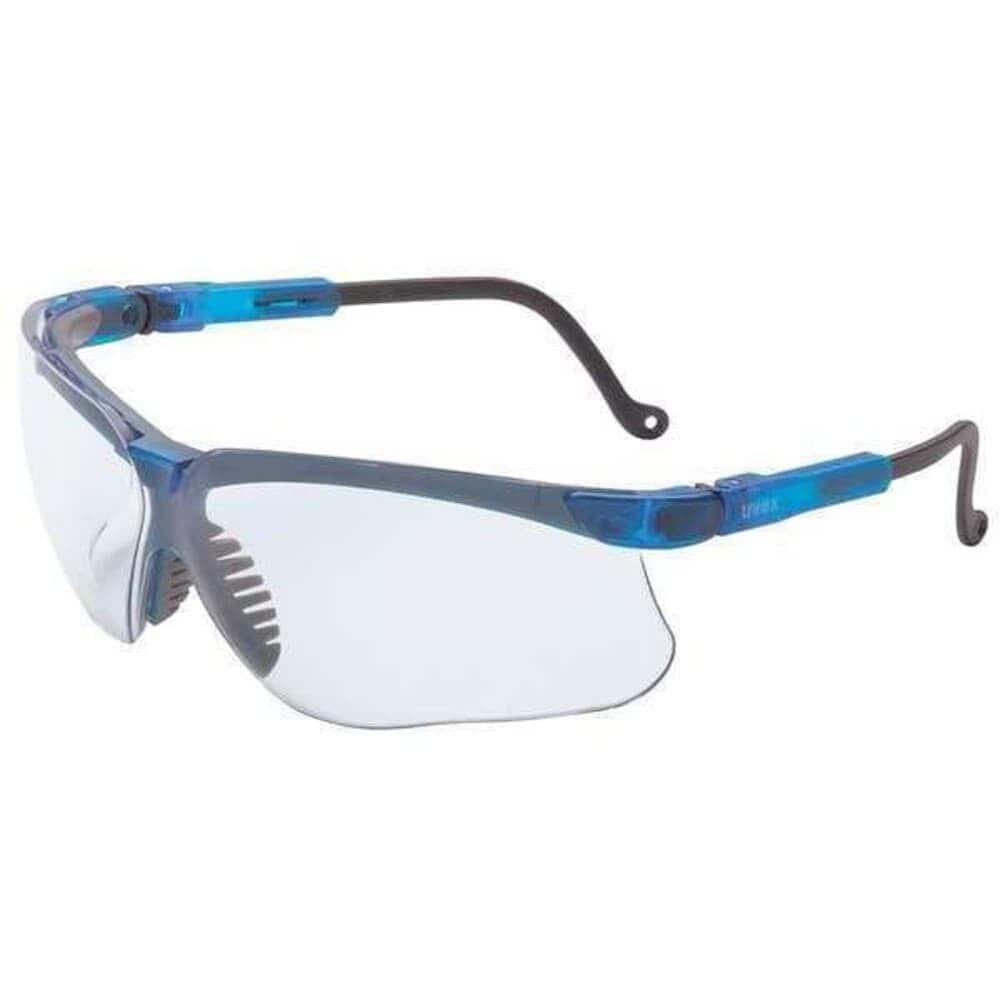 Uvex  by Pip Genesis Safety Glasses Anti-Fog Anti-Scratch Half-Frame Vapor Blue Frame Clear Lens