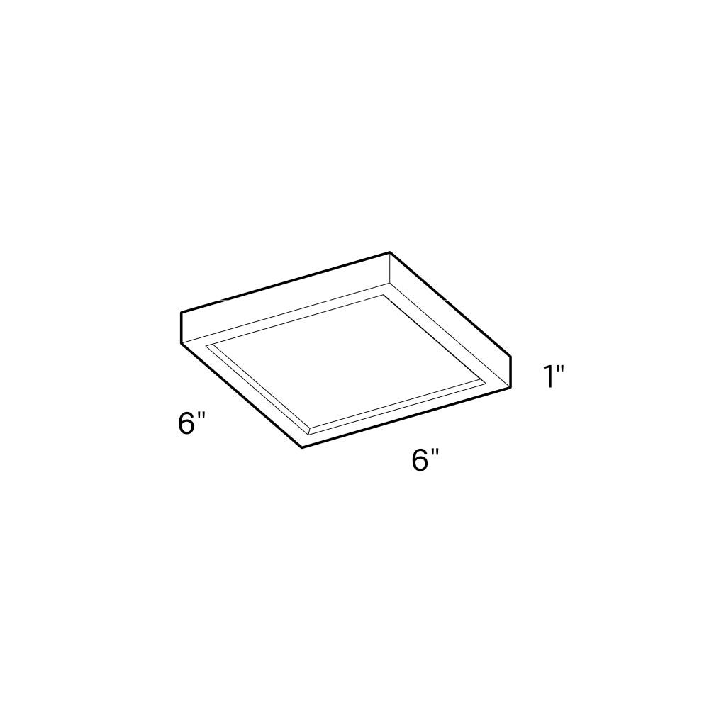DALS Lighting CFLEDSQ06-4K-WH flushmounts - View #3