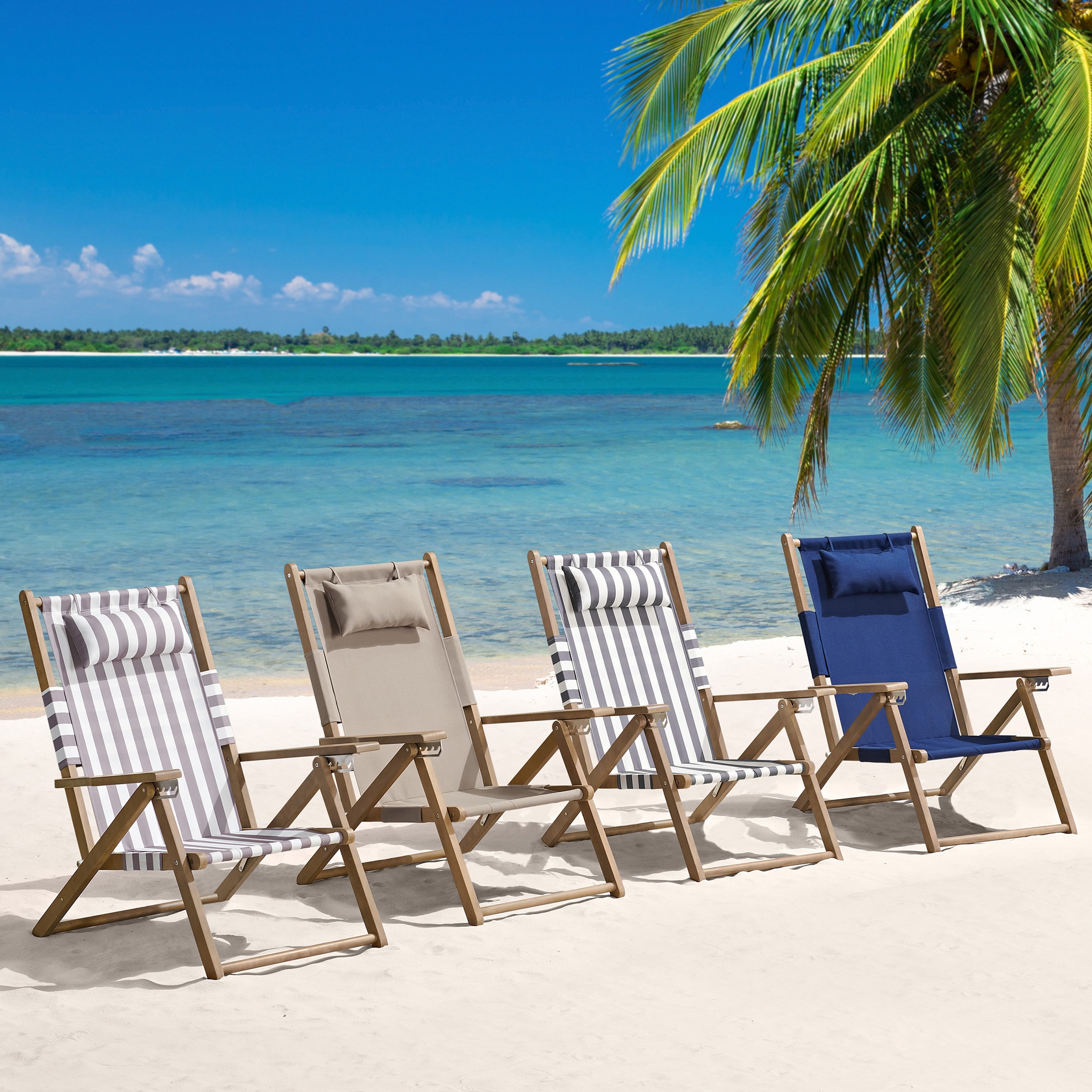 Lavish Home 80-OUTD-FLDBCH-3-2 Beach-Camping-Chairs - View #14