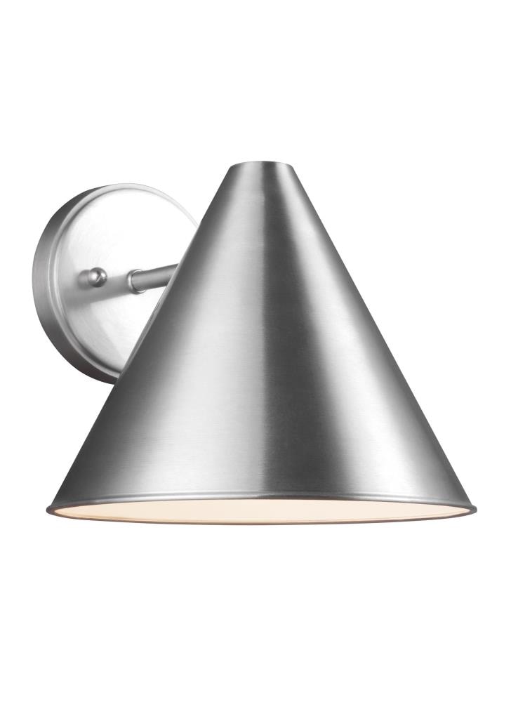 Generation Lighting 8538501EN3-04 Crittenden 1 -Light 8.5000-in H Satin Aluminum Hardwired Dark Sky Outdoor Wall Light