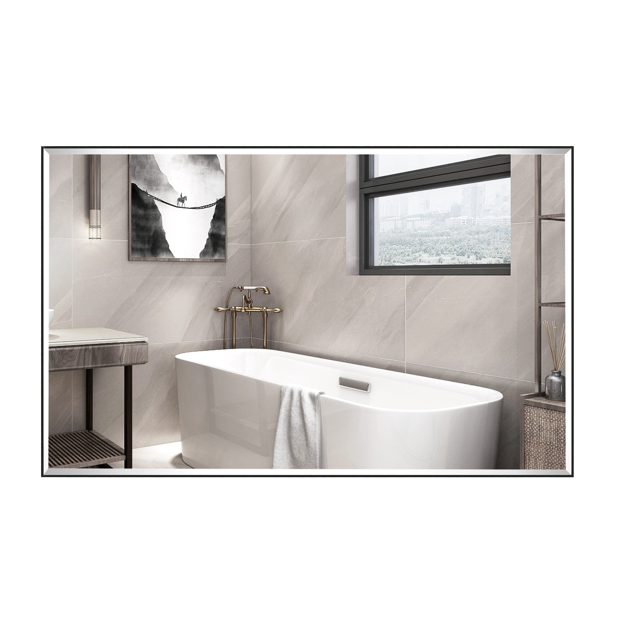 GETLEDEL MR-4617BK Framed-Bath-Mirrors - View #10