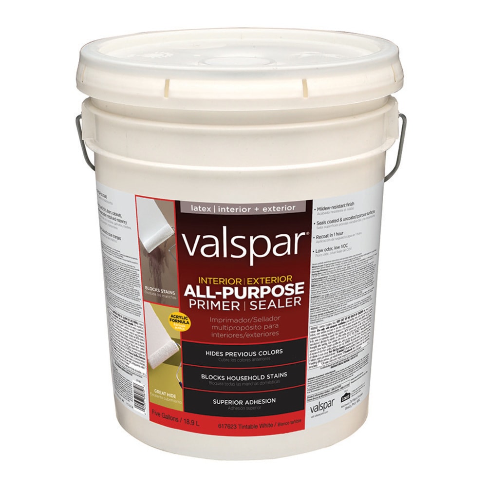 Valspar 007.0617623.008 Interior/Exterior Multi-purpose Water-based Wall and Ceiling Primer (5-Gallon)