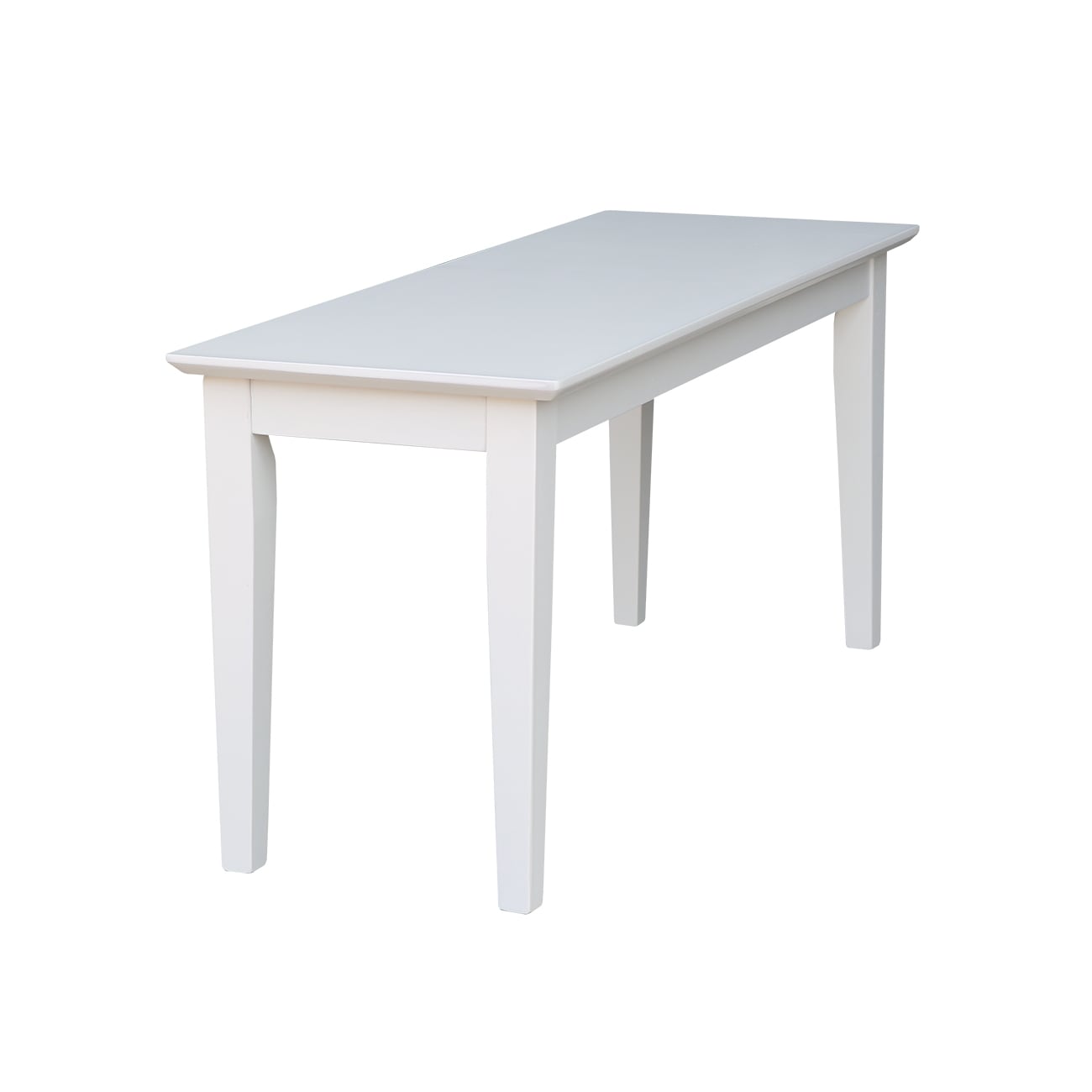 White Solid Wood Shaker Style Storage Bench