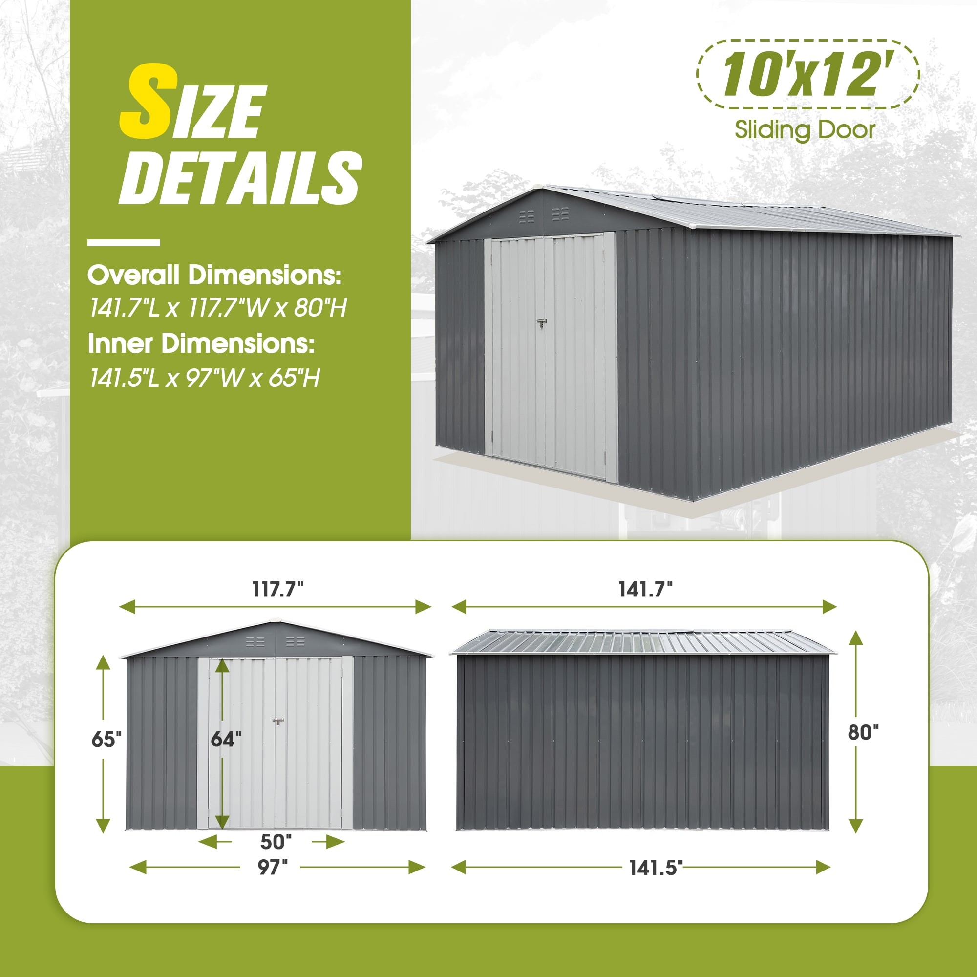 Mondawe MD-HG61P1383 Metal-Storage-Buildings-Sheds - View #3