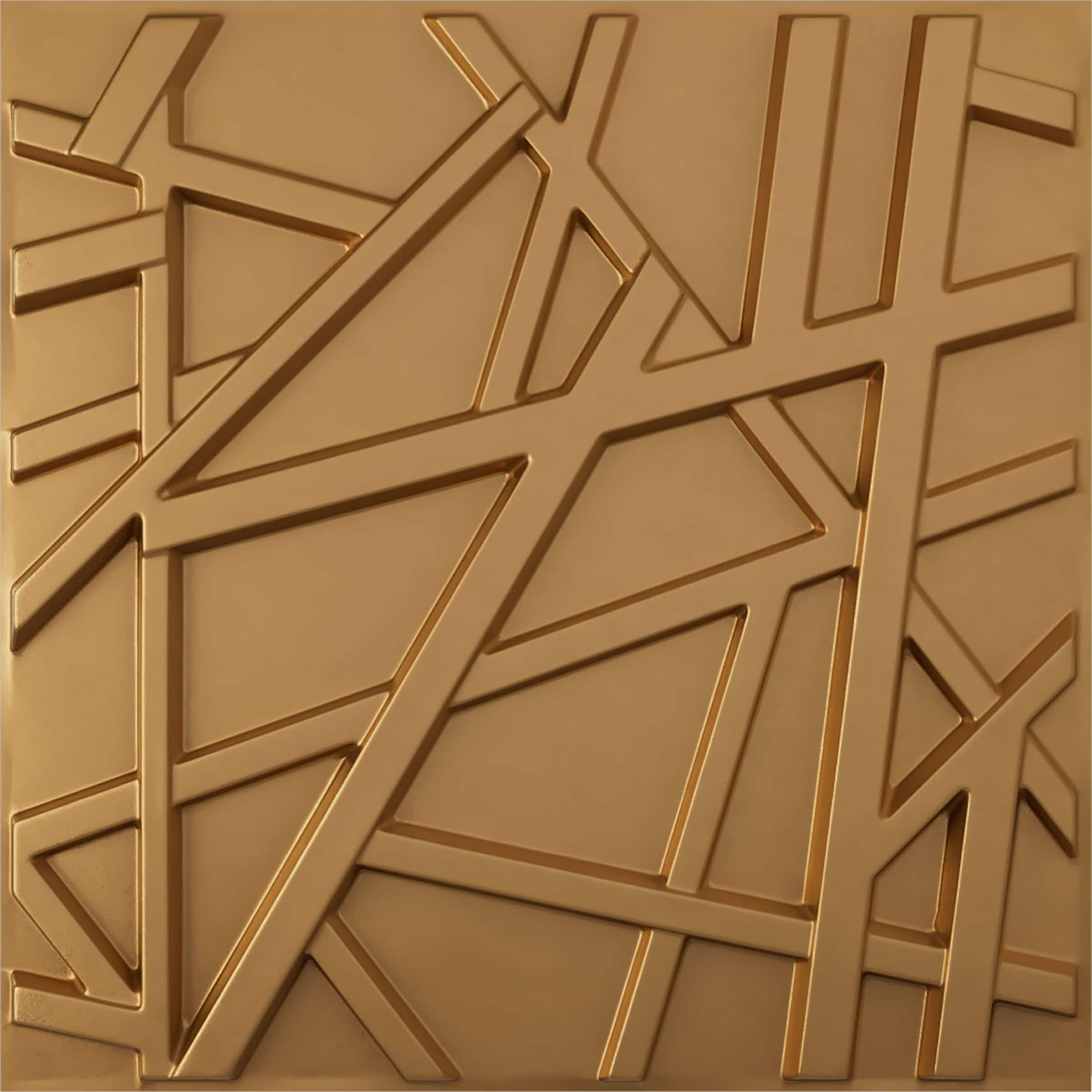 Ekena Millwork WP20X20EGBGL-CASE-12 19-5/8-in x 19-5/8-in Embossed Paintable/Stainable Gold PVC Wall Panel ( 12 -Pack, Covers 32.04 )