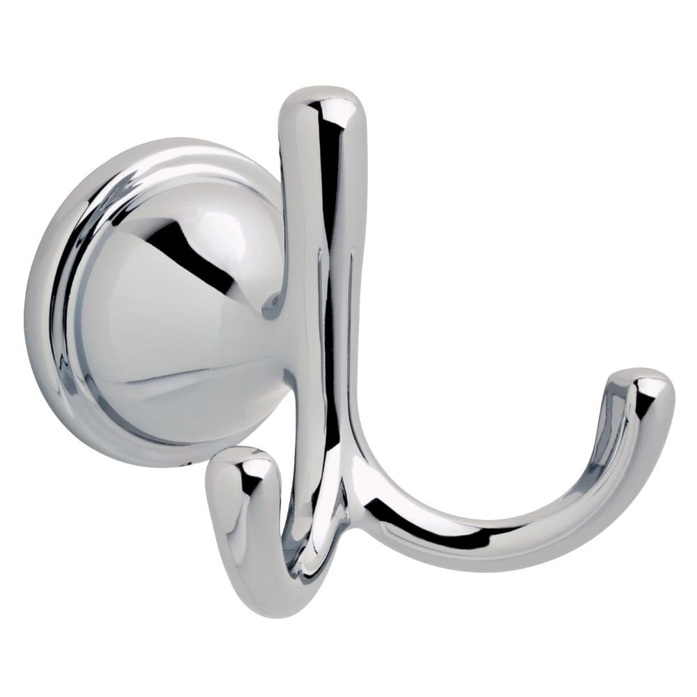 Delta Cassidy Polished Chrome Double-Hook Wall Mount Towel Hook