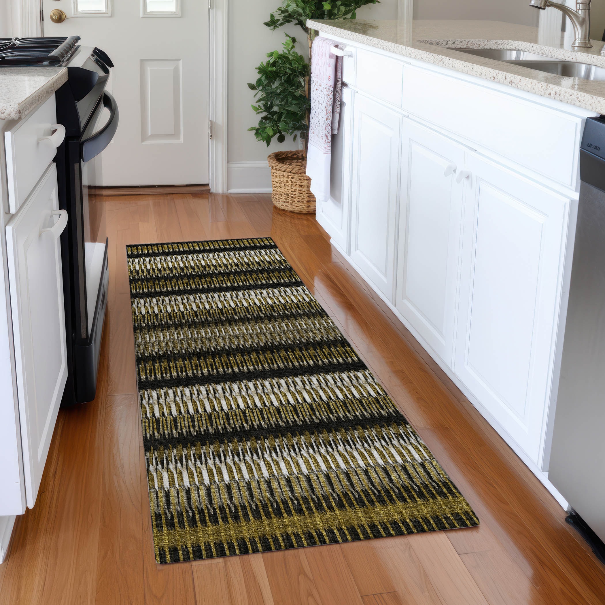 Addison Rugs ACN589BR2X8 Chantille ACN589BR 2 x 7 (ft) Polyester Brown Rectangular Indoor/Outdoor Geometric Moroccan Machine washable Runner rug