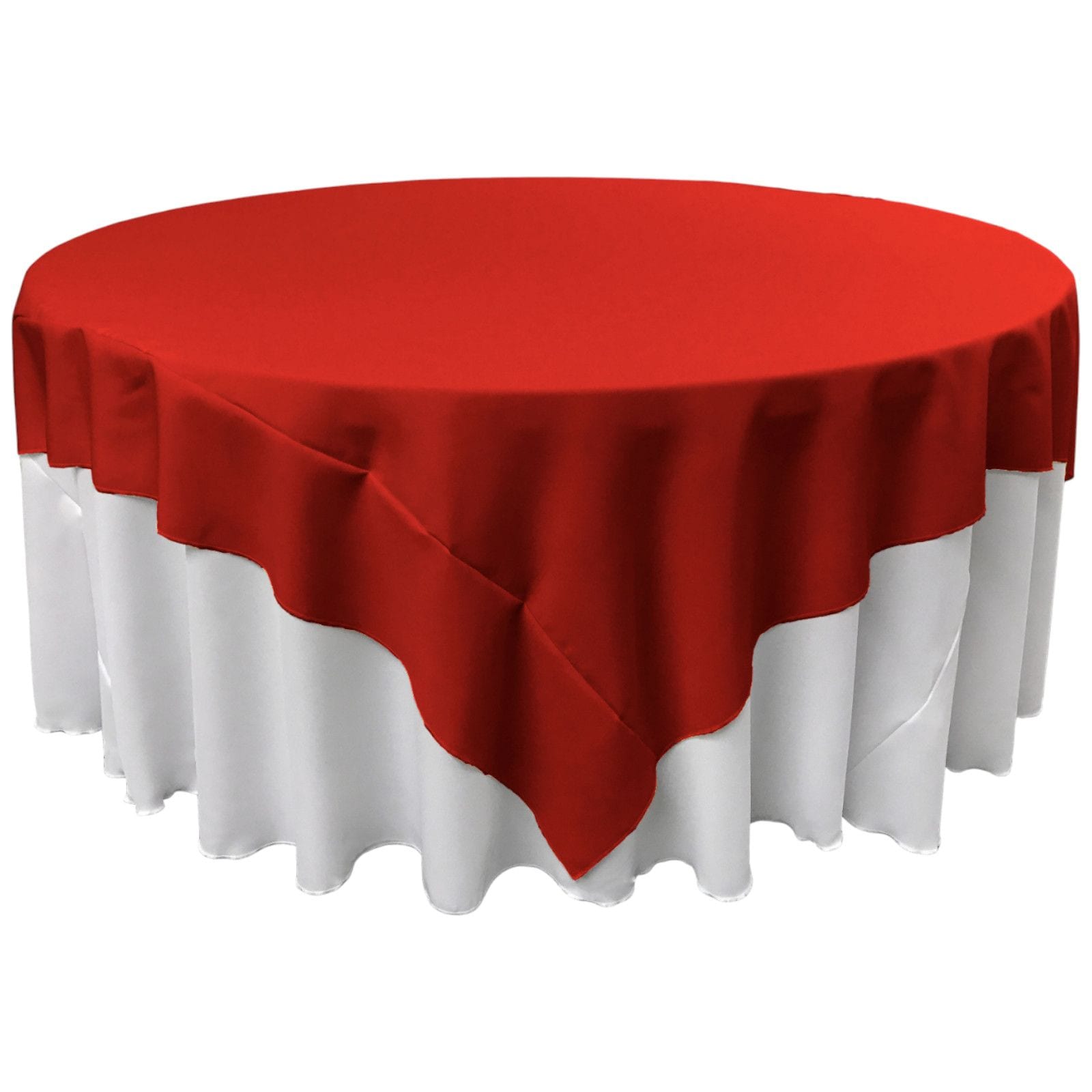 Slickblue Indoor and Outdoor Polyester Poplin Square Table Cover for Square or Round Table Stain and Wrinkle Resistant Available in Multiple Size and Color Options