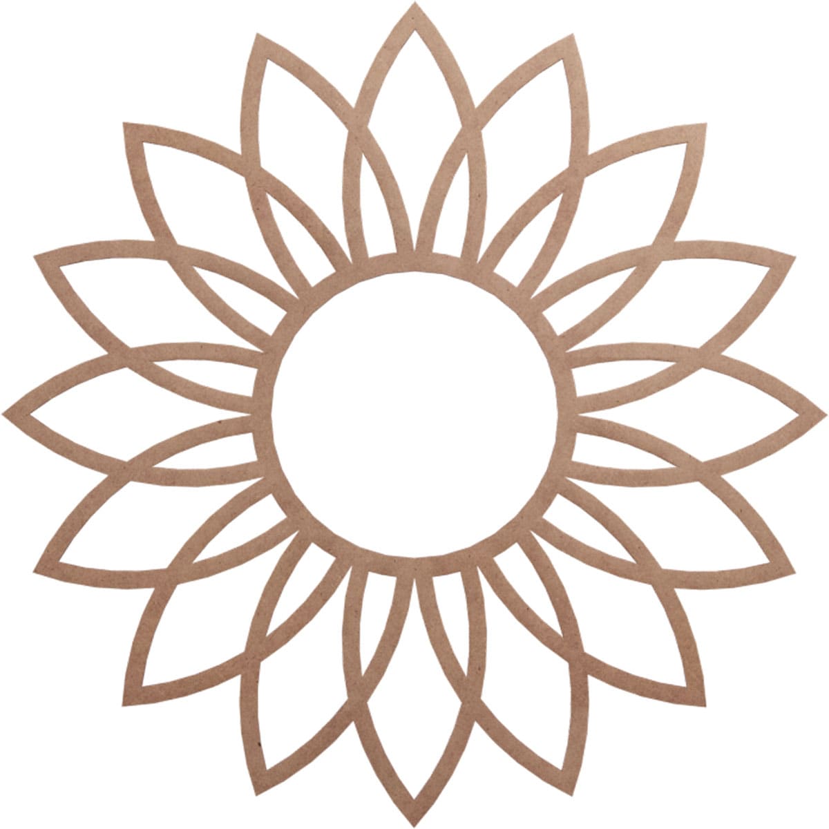 Ekena Millwork CMWP32X32X0375DAMF Daisy Fretwork 32-in W x 32-in L Contemporary Paint Grade Wood Whole Ceiling Medallion