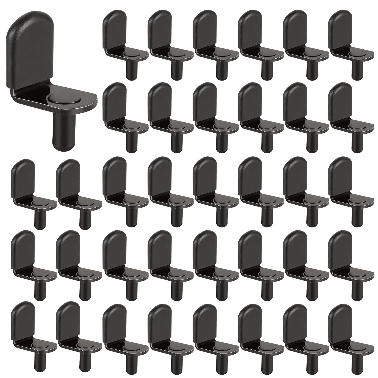Aoibox  100 Pack 5mm L Shaped Metal Shelf Support Pegs with Rubber Sleeves for Adjustable Cabinet and Bookcase
