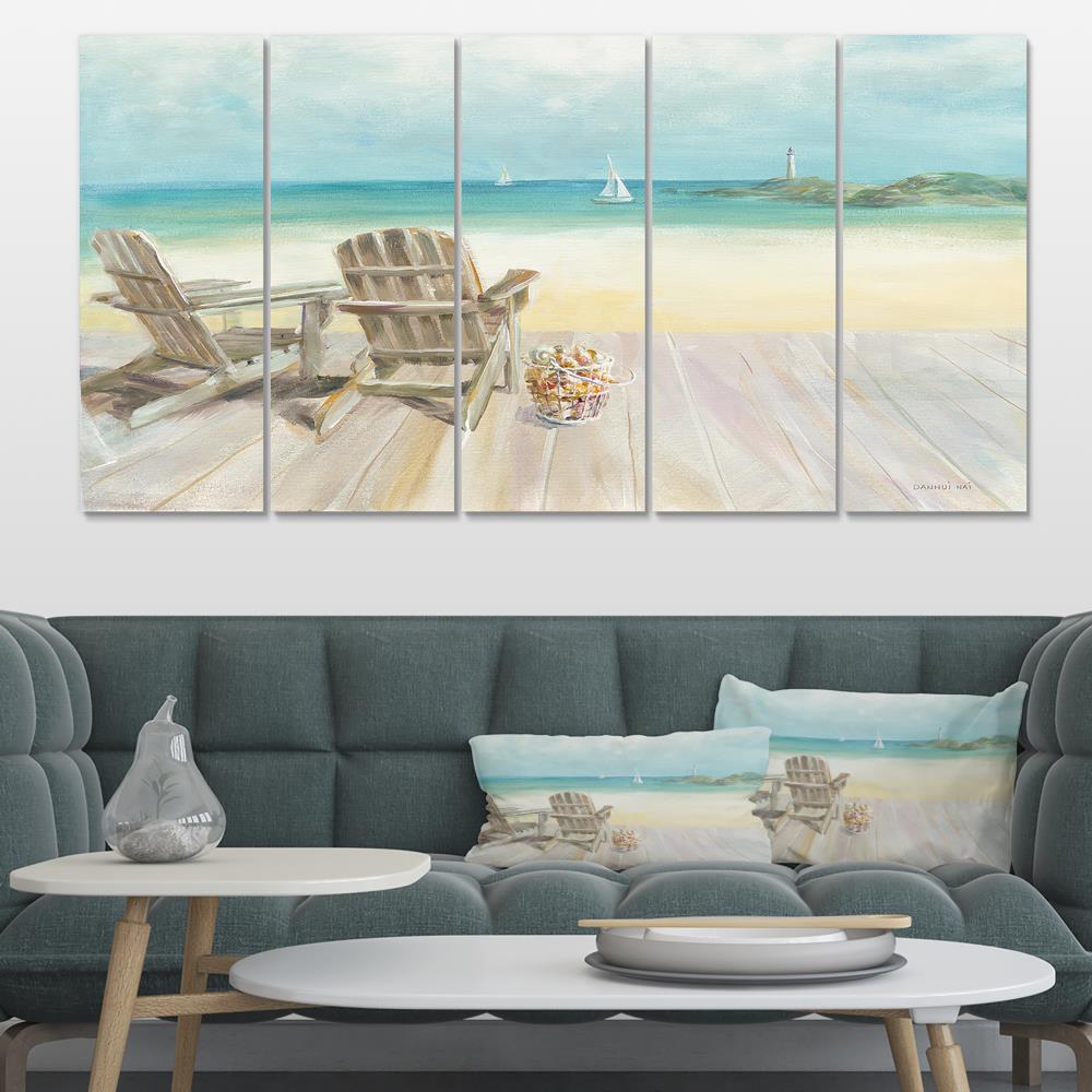 Designart PT30152-401 28-Inches H x 60-Inches W Coastal Canvas Print