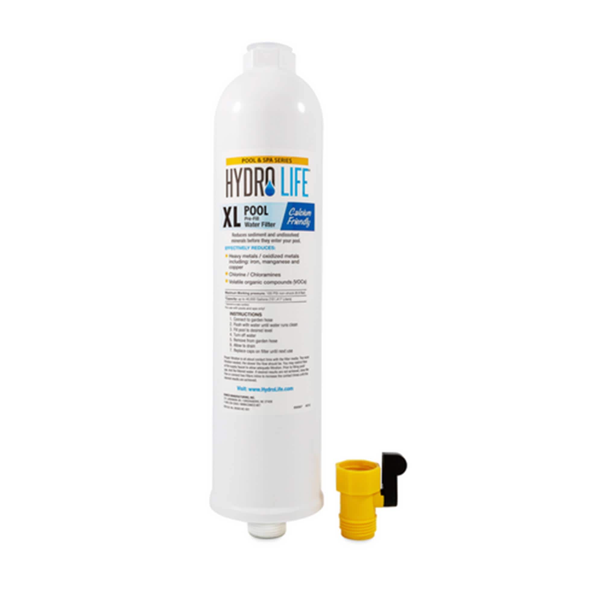 CAMCO 403458 Hydro Life Pool and Spa Filter with Shutoff Valve and Pre Filters Stain